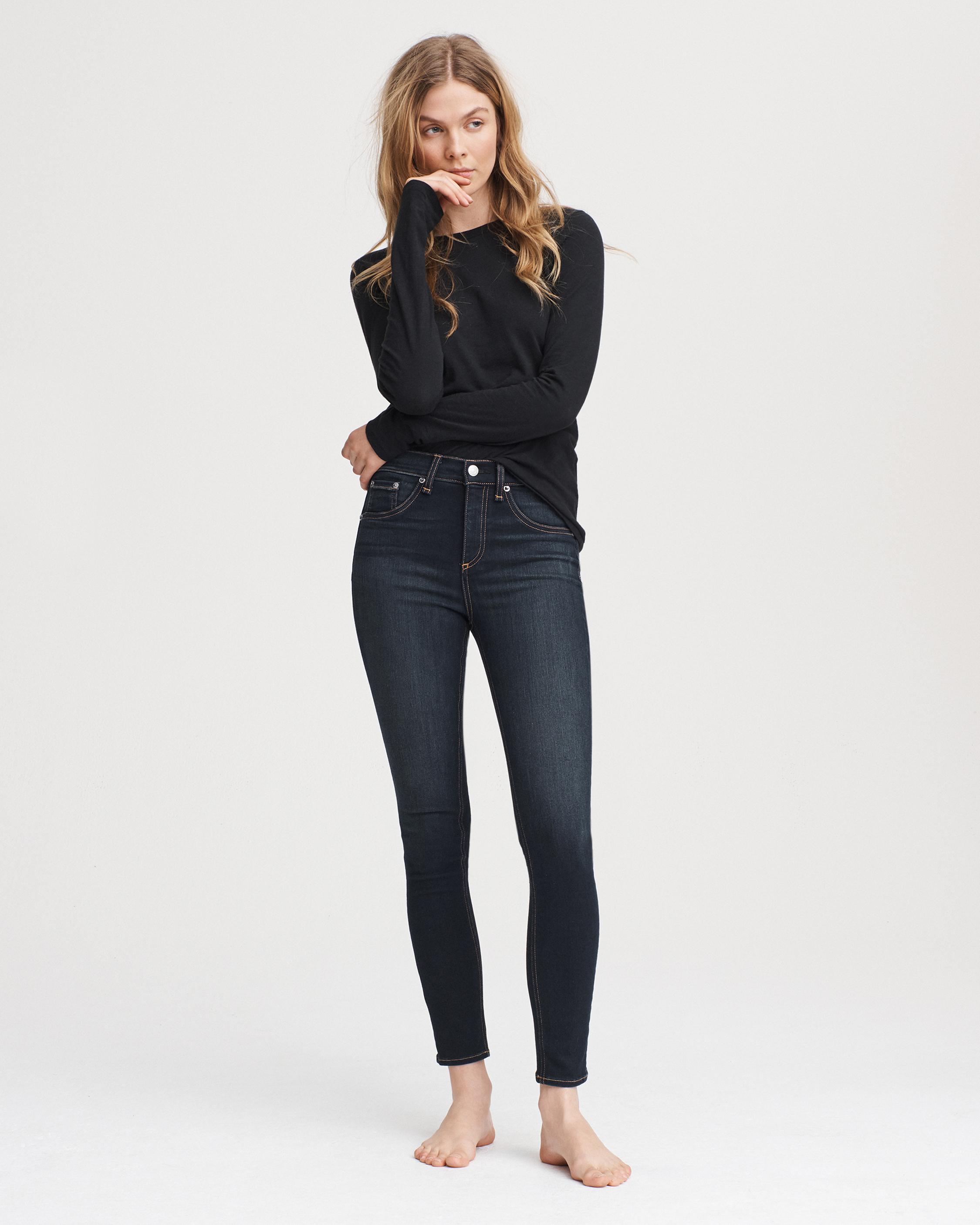 ripped high rise super skinny ankle jeans