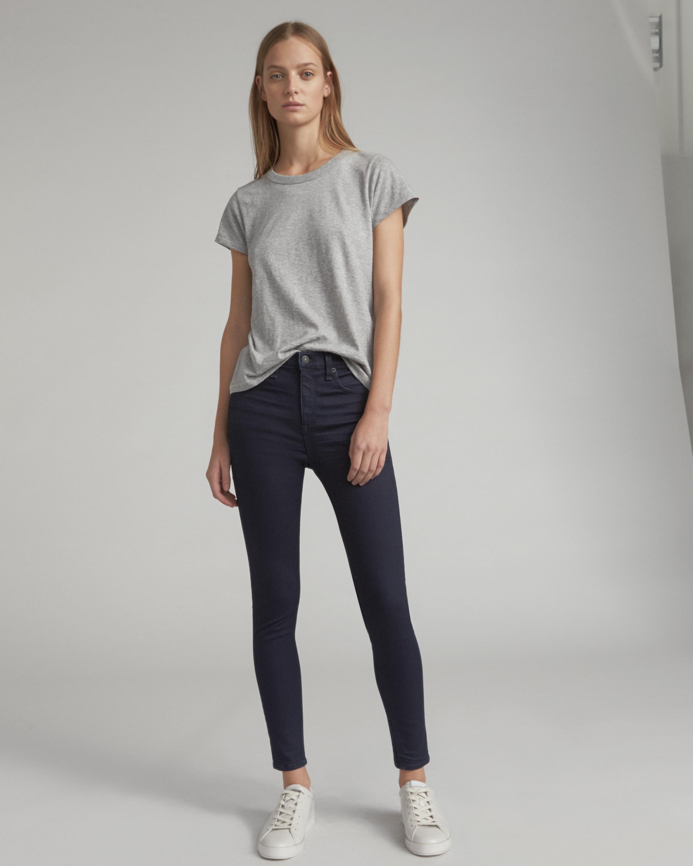 rag and bone high rise ankle skinny white