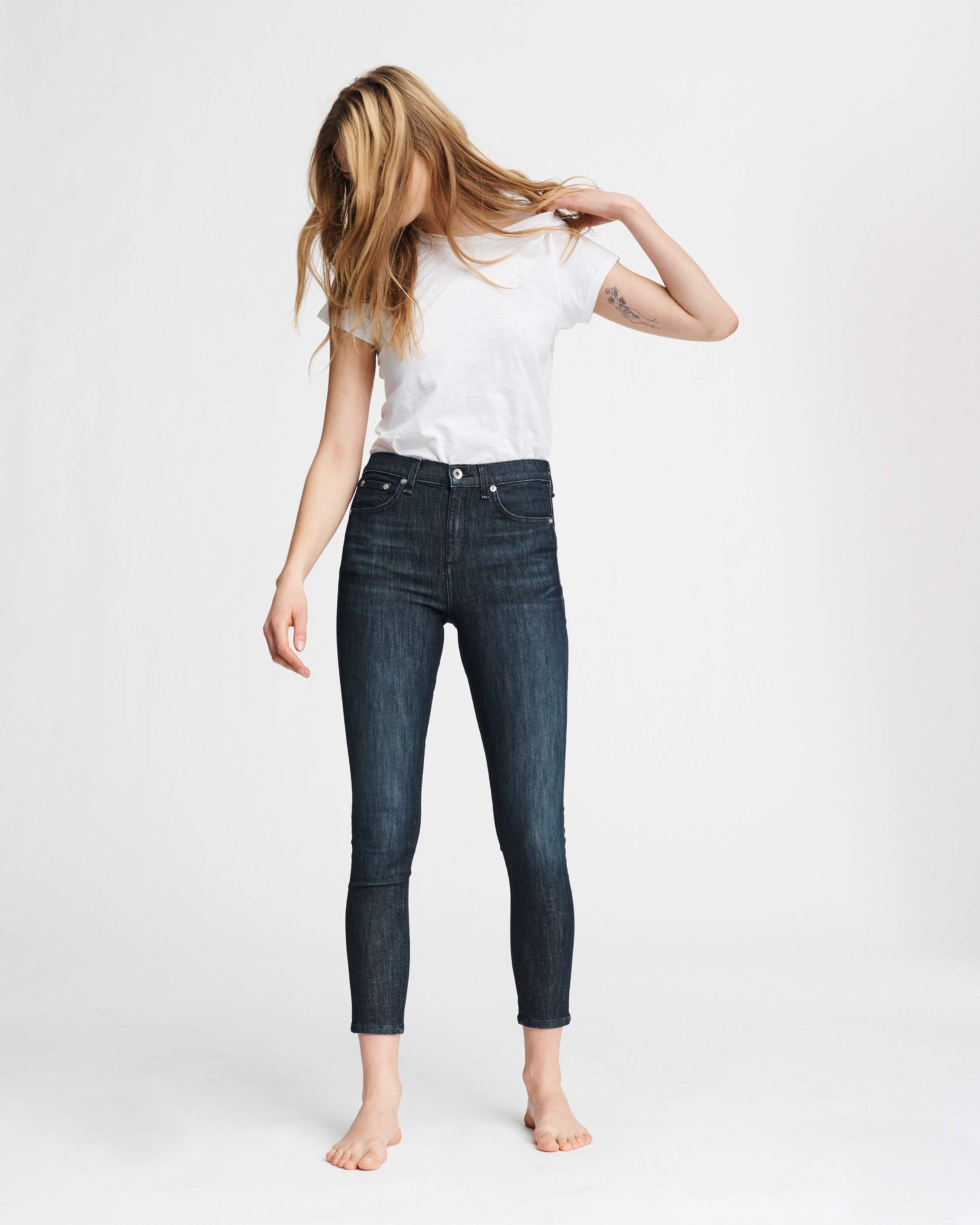 Nwt Rag & Bone/JEAN Women's Denim High Rise Ankle Skinny Jeans Size 32