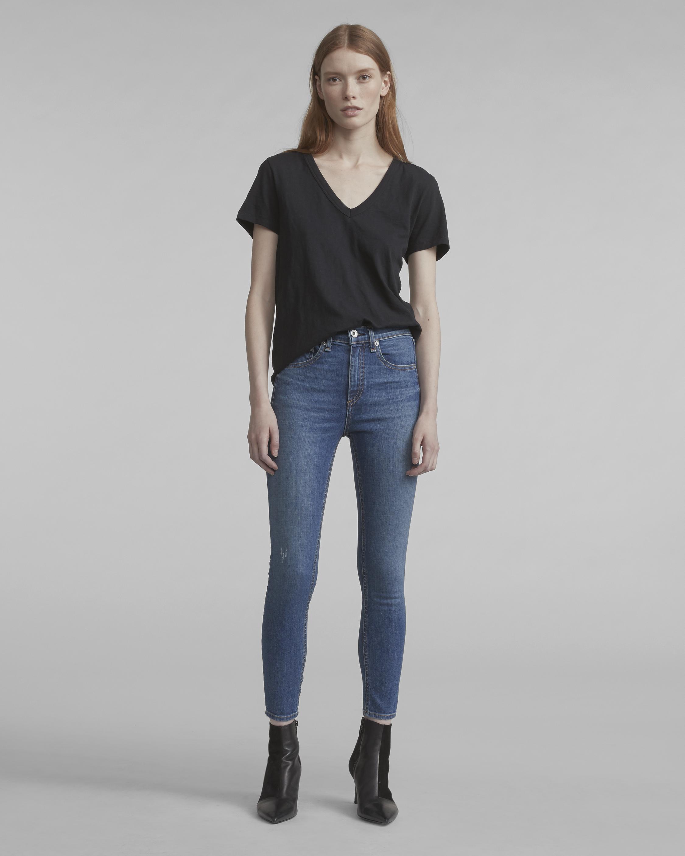 rag & bone high rise ankle skinny