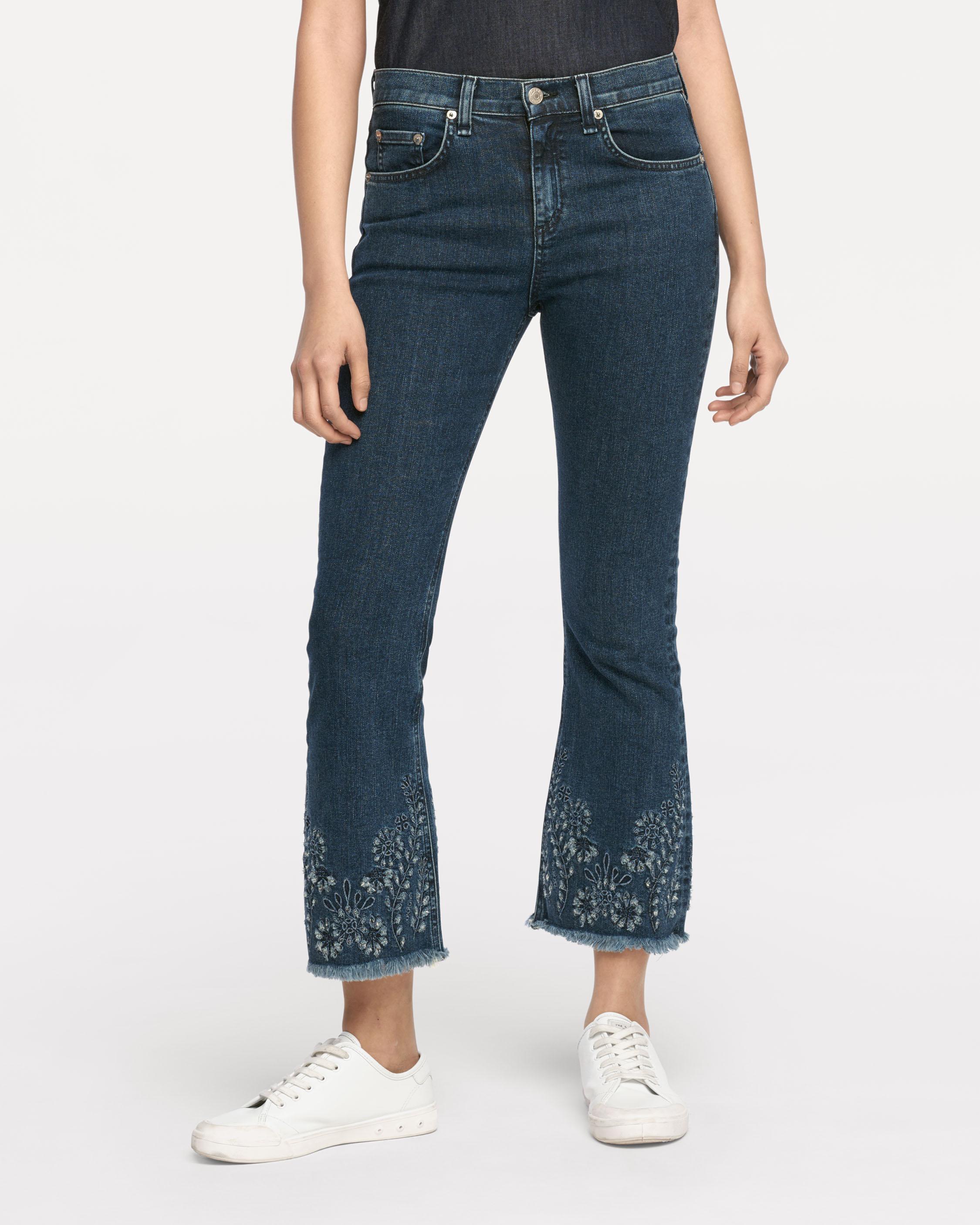 rag and bone cropped flare jeans