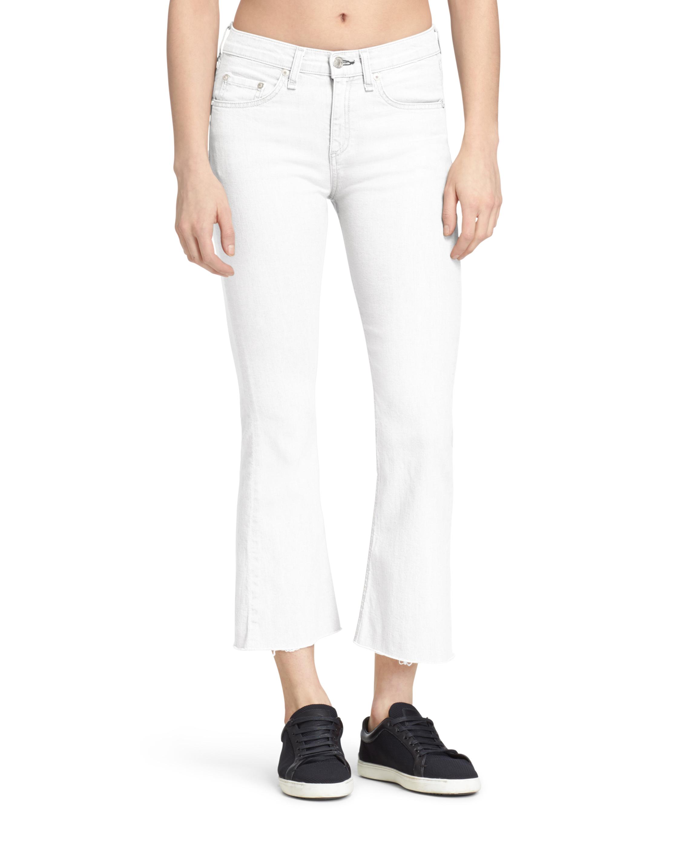 women's flare cropped jeans