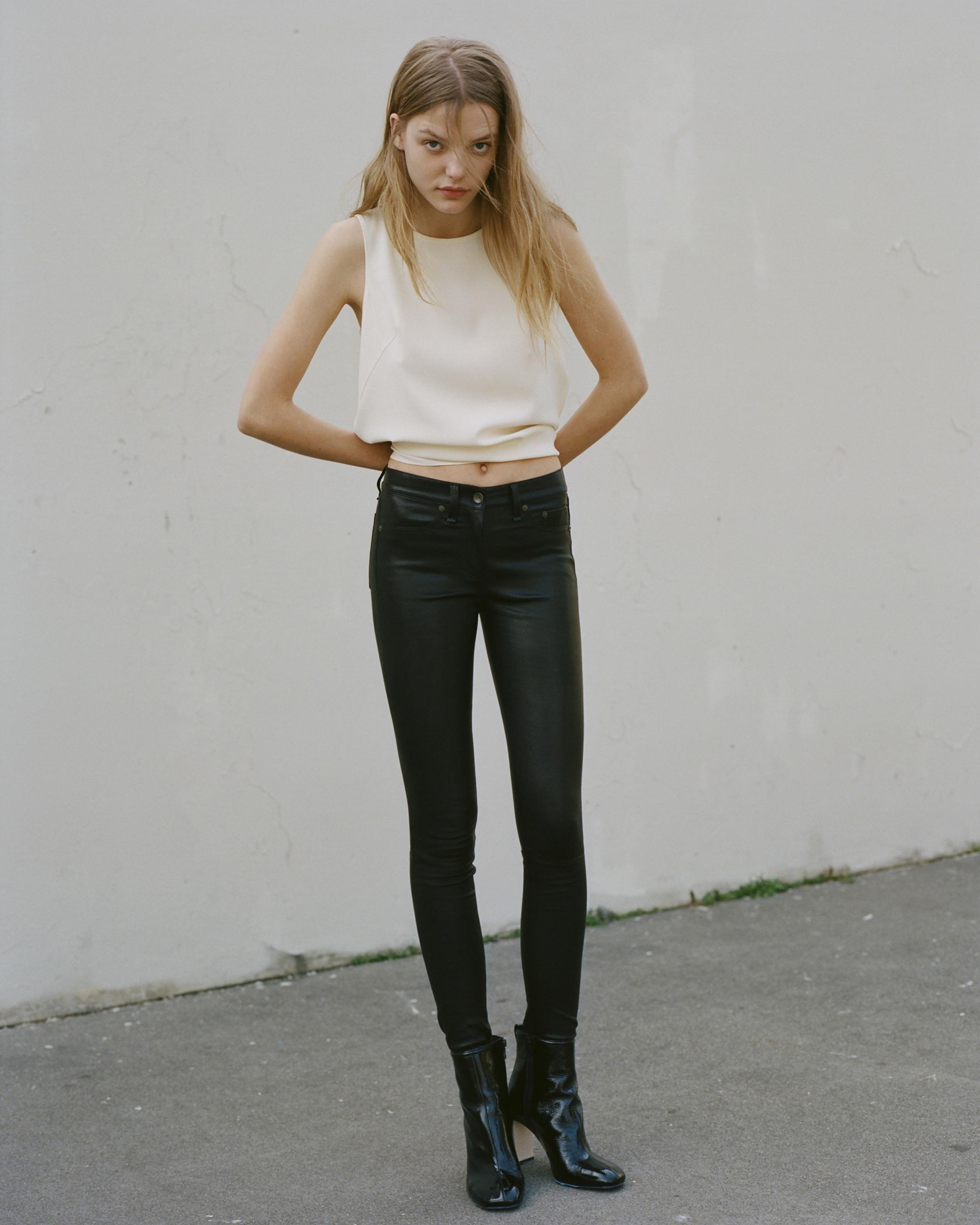 rag and bone high rise leather pants