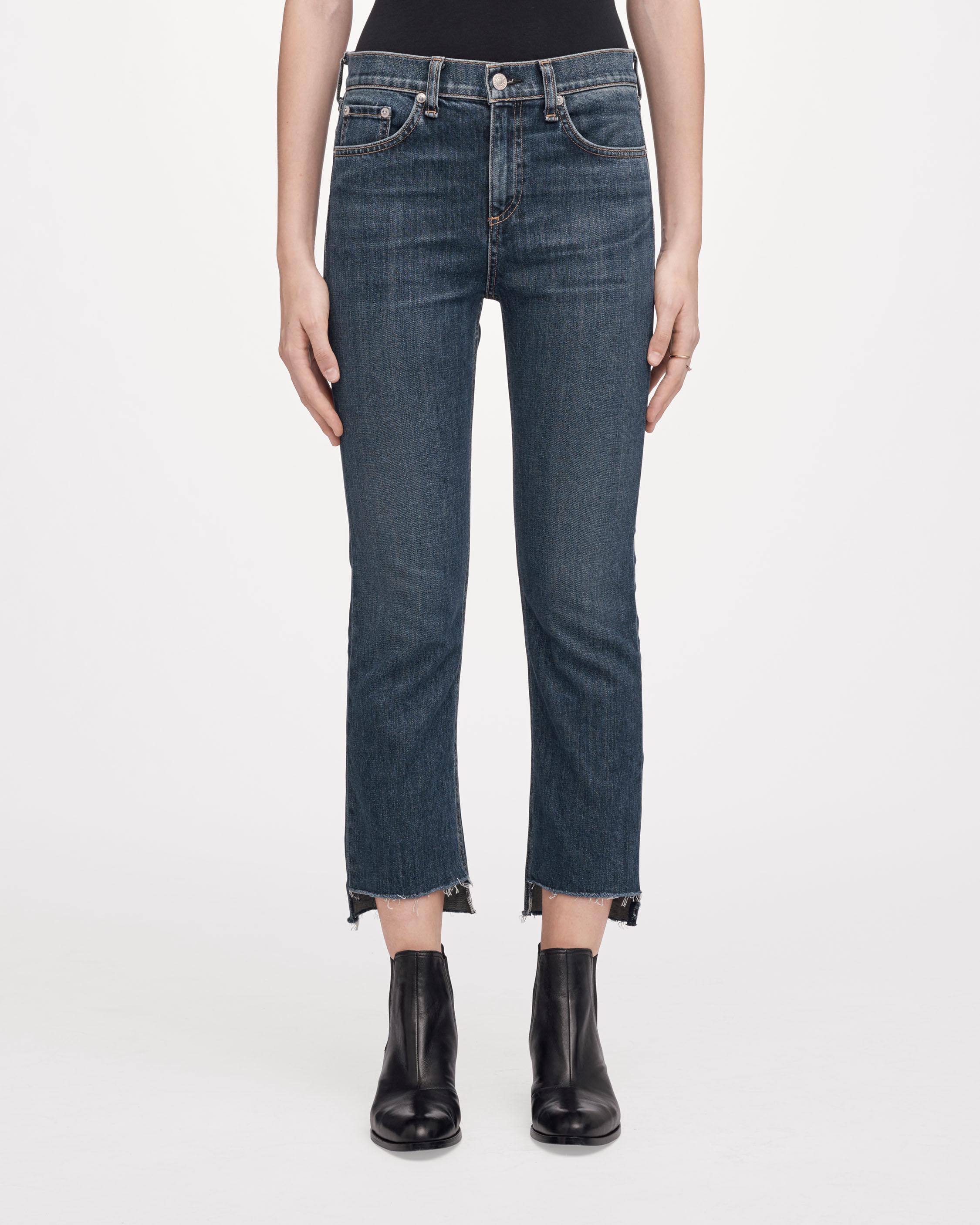 high rise stovepipe jeans