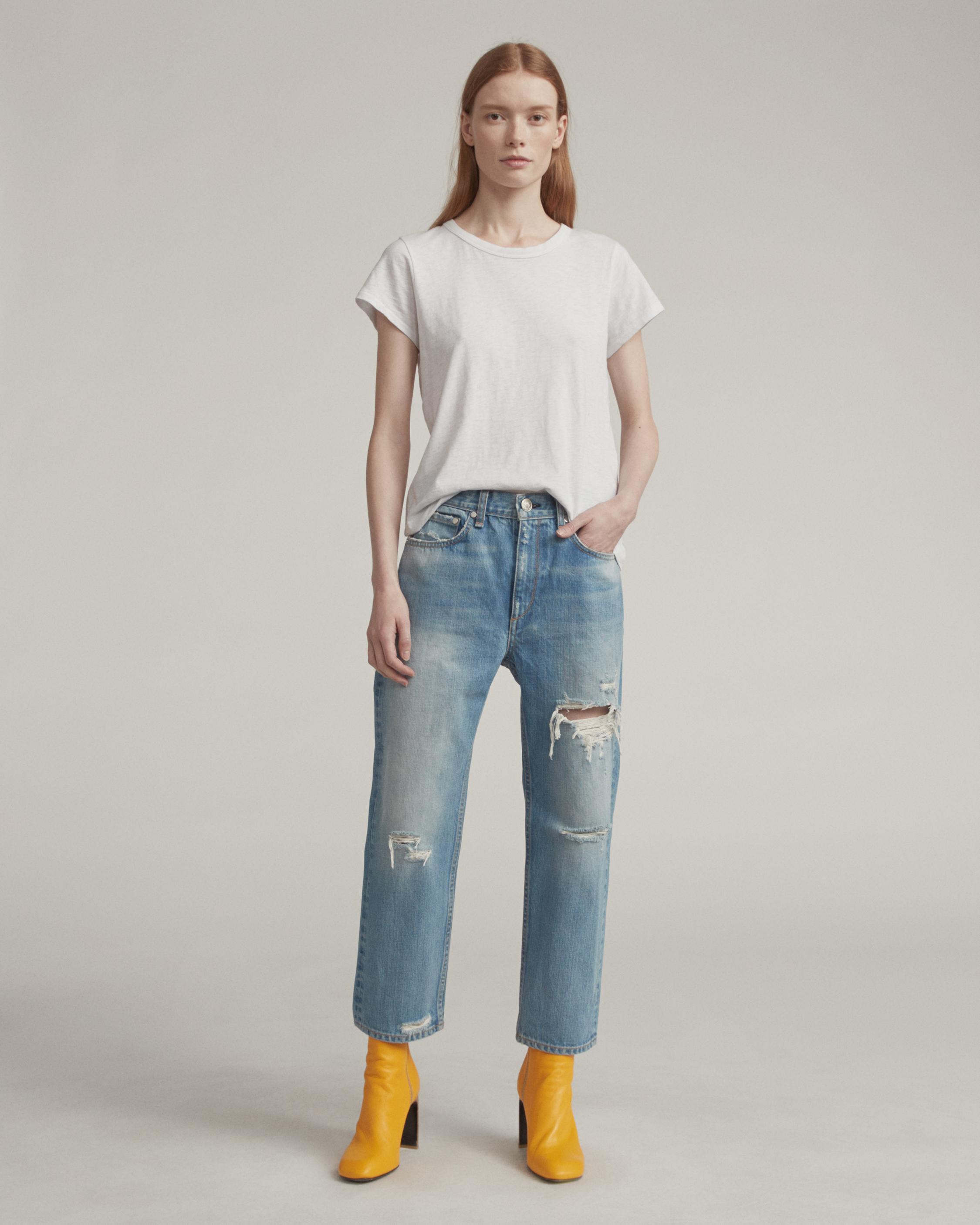 high waisted ankle jeans