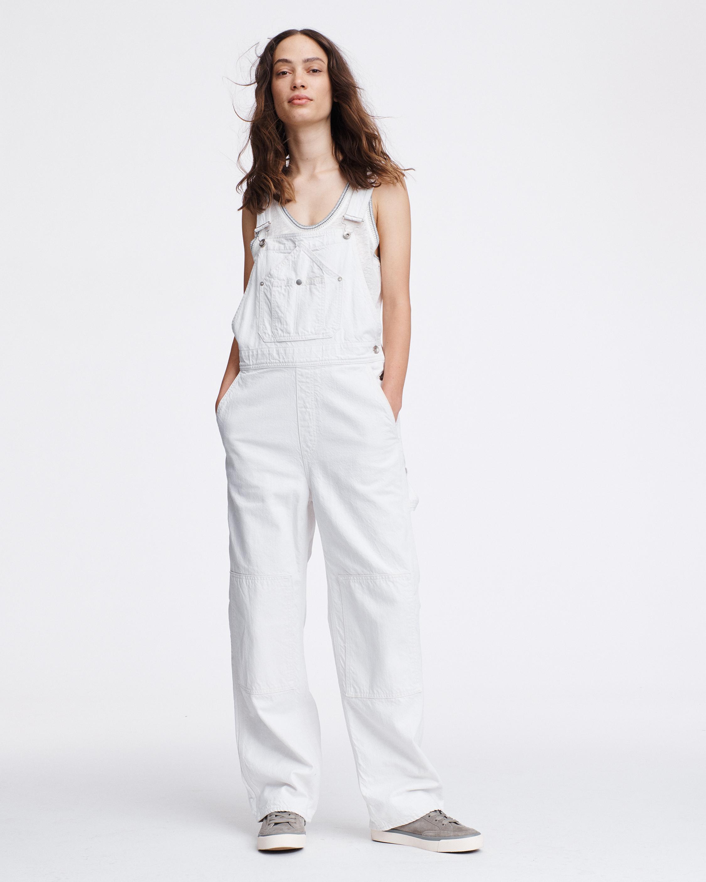 white overalls women's