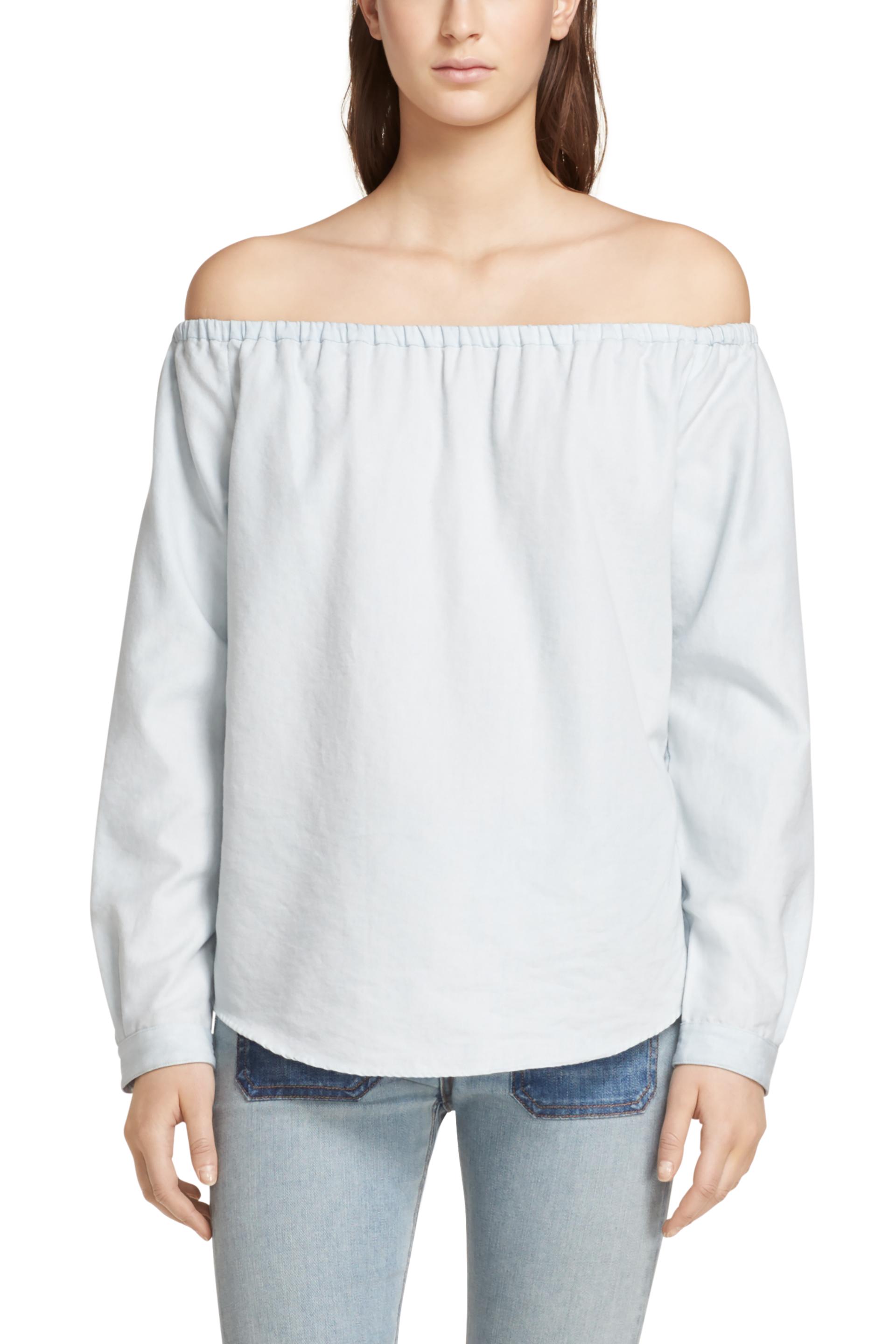 rag and bone off the shoulder top