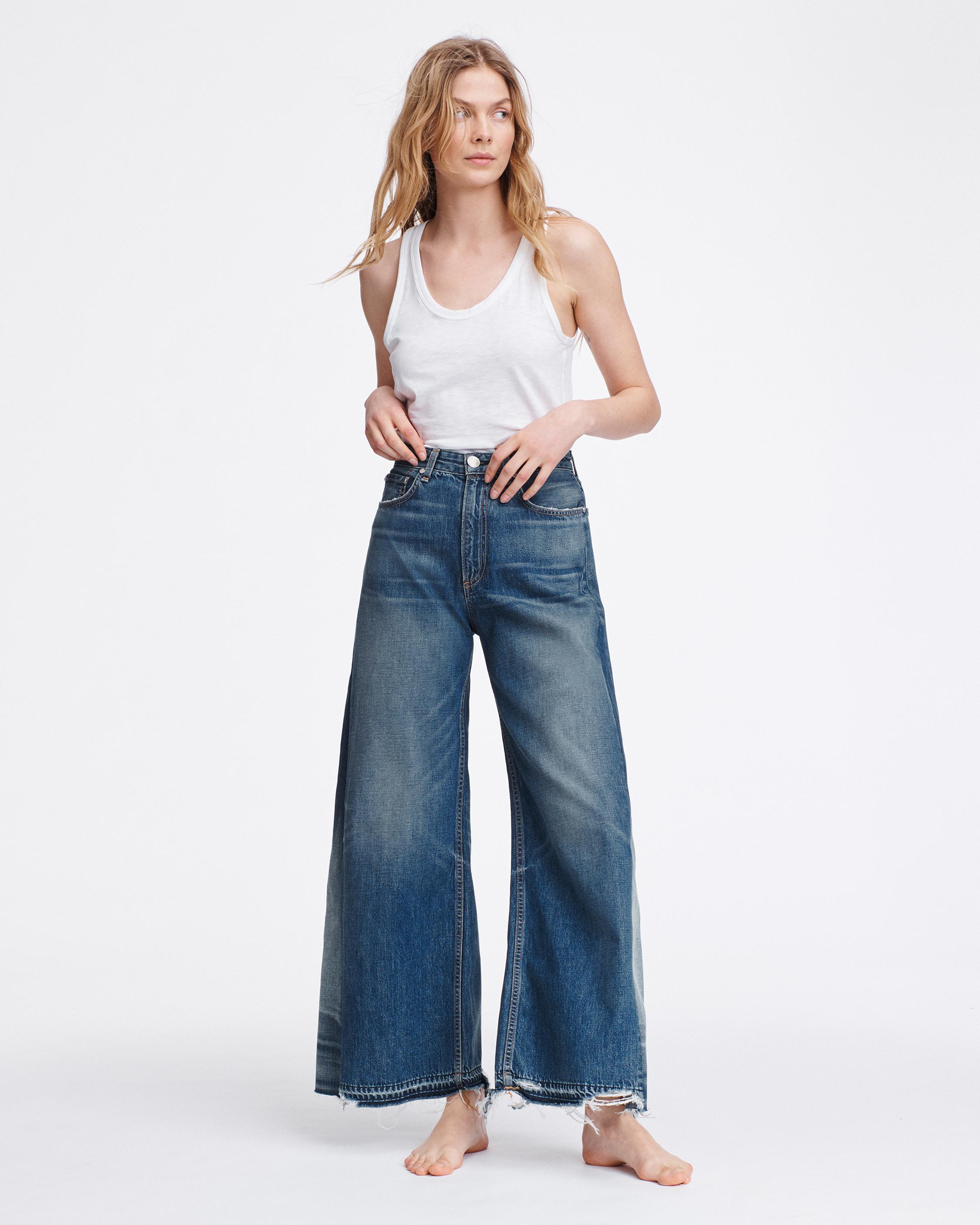 super high waisted wide leg jeans