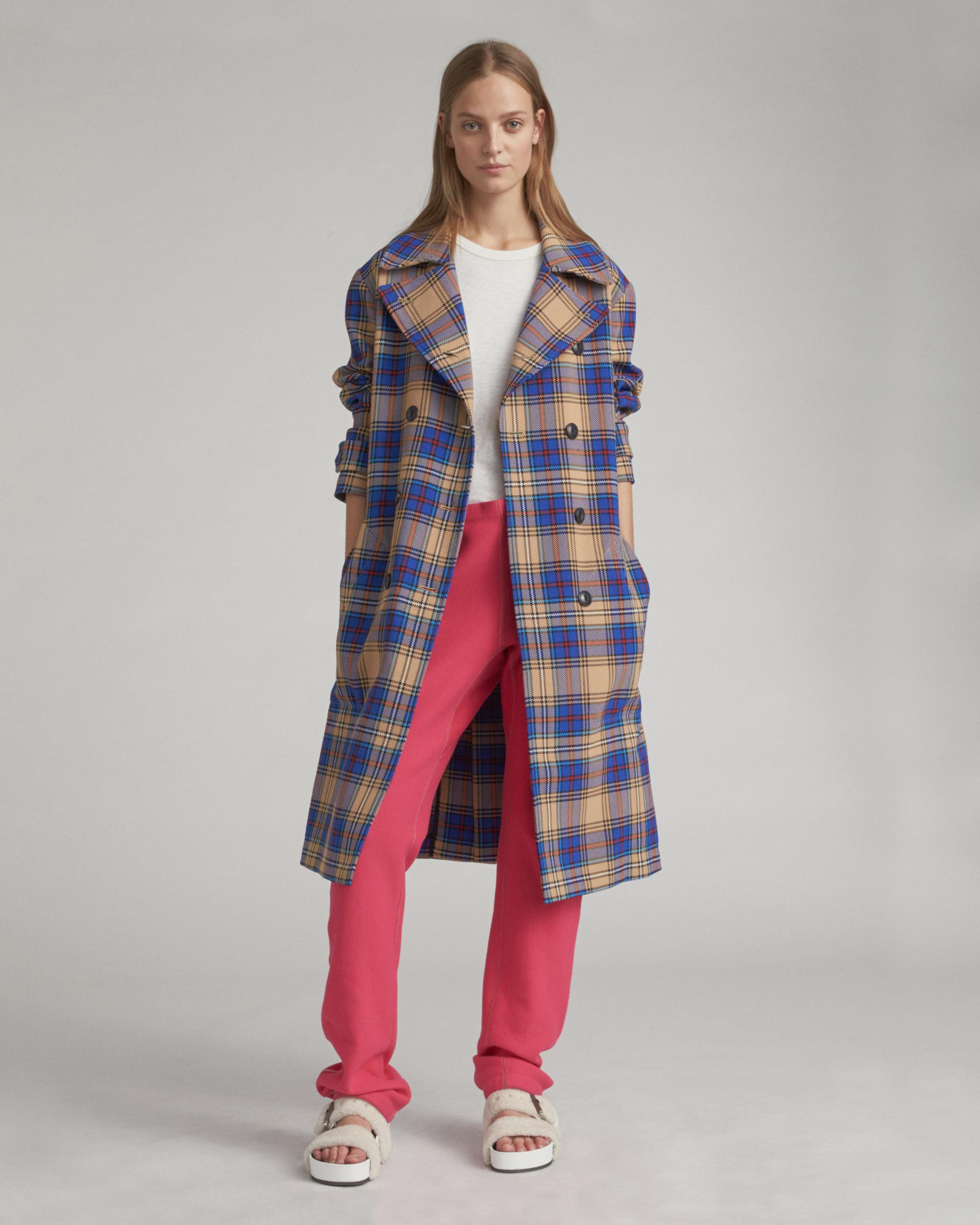 Ace Plaid Trench Coat | Women Coats 