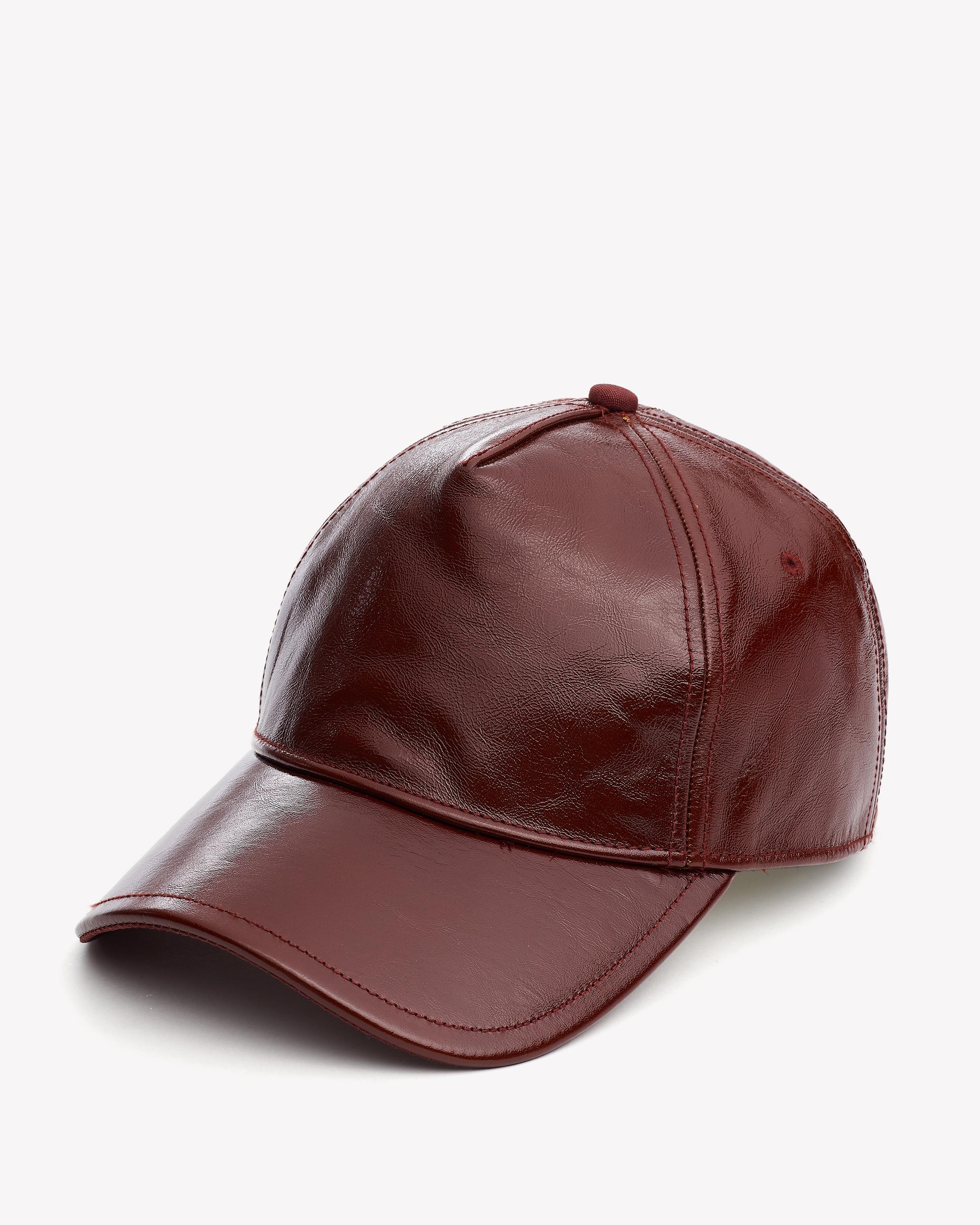 womens leather baseball hat