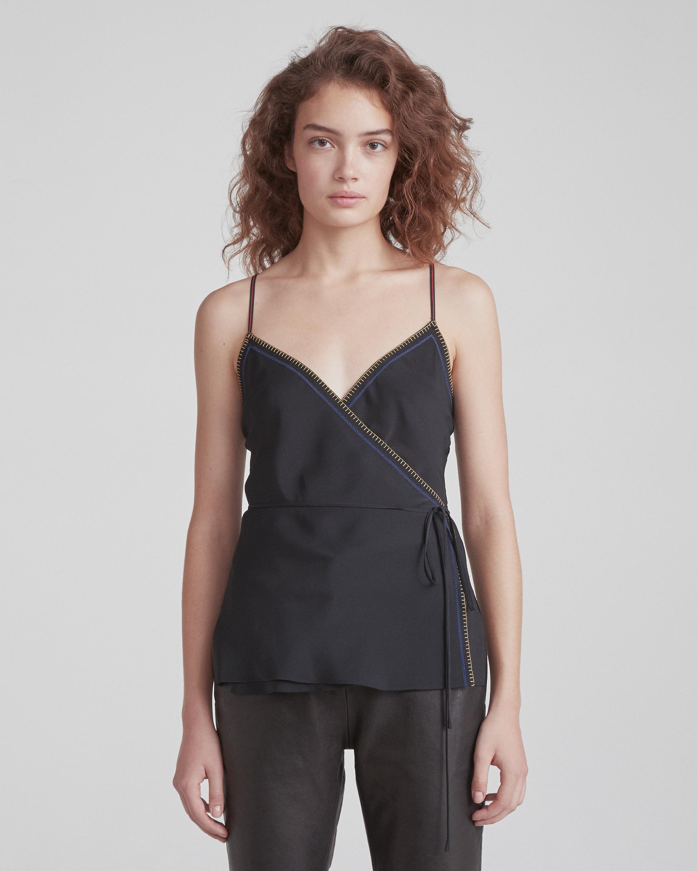 Lina Popover Tank Top in Black | rag \u0026 bone