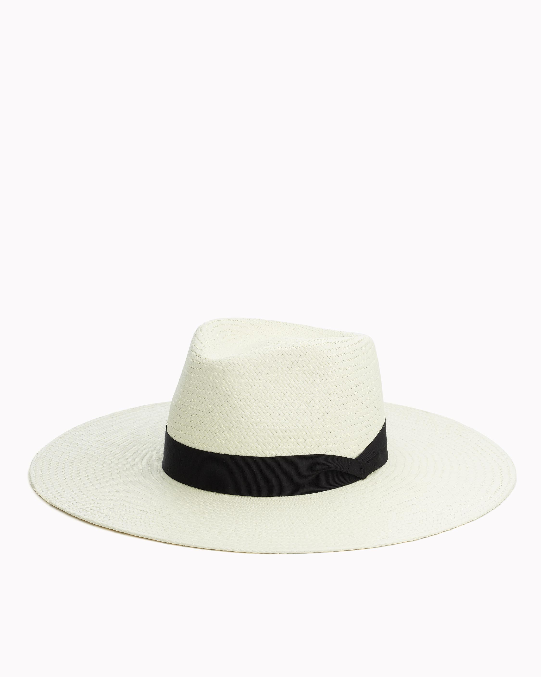 Woven Straw Wide Brim Panama Hat | rag 