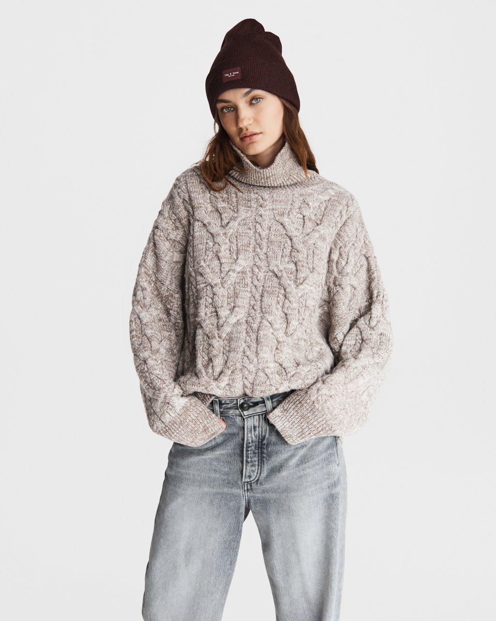Nora Cable Wool Turtleneck