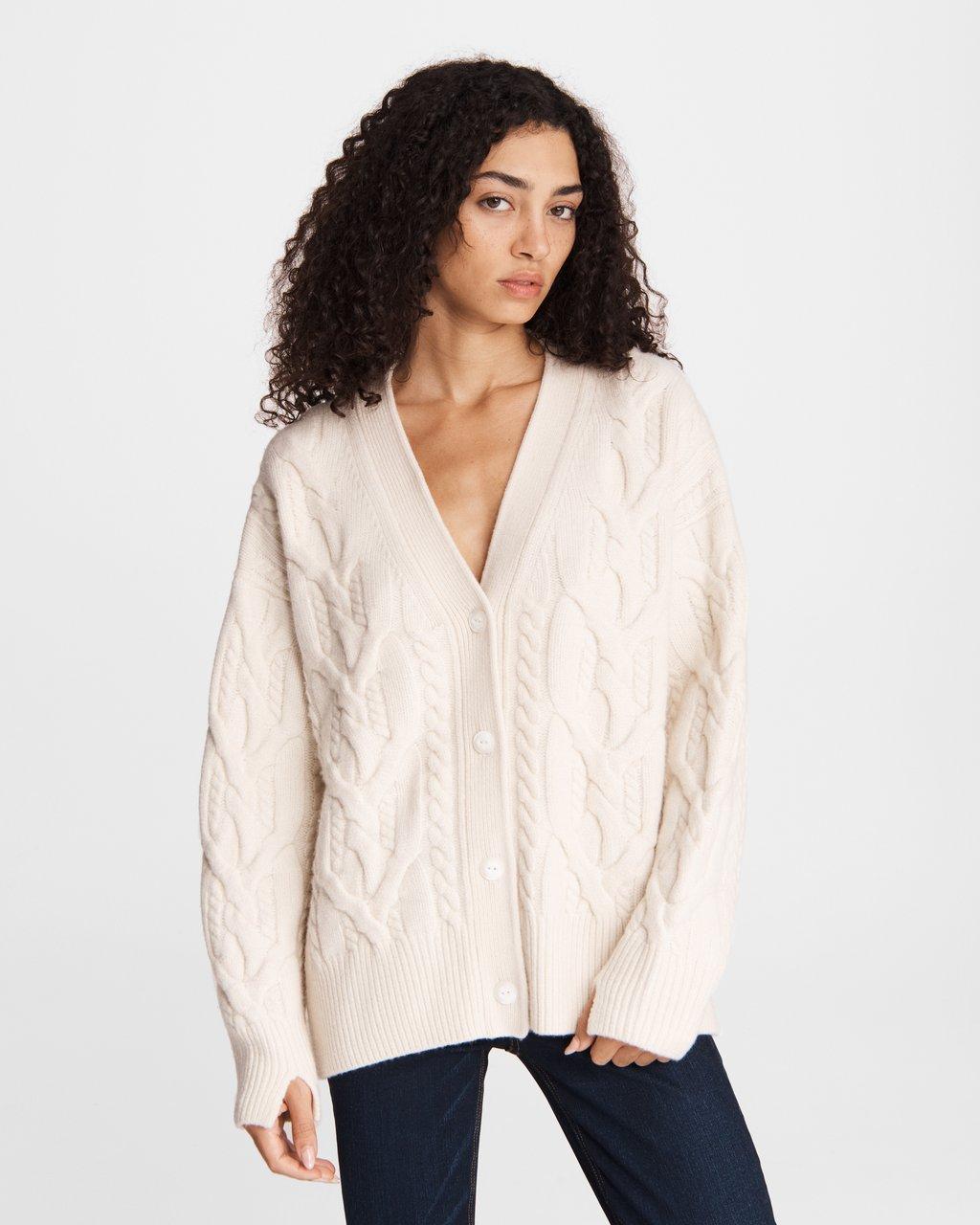 Nora Cable Wool Cardigan