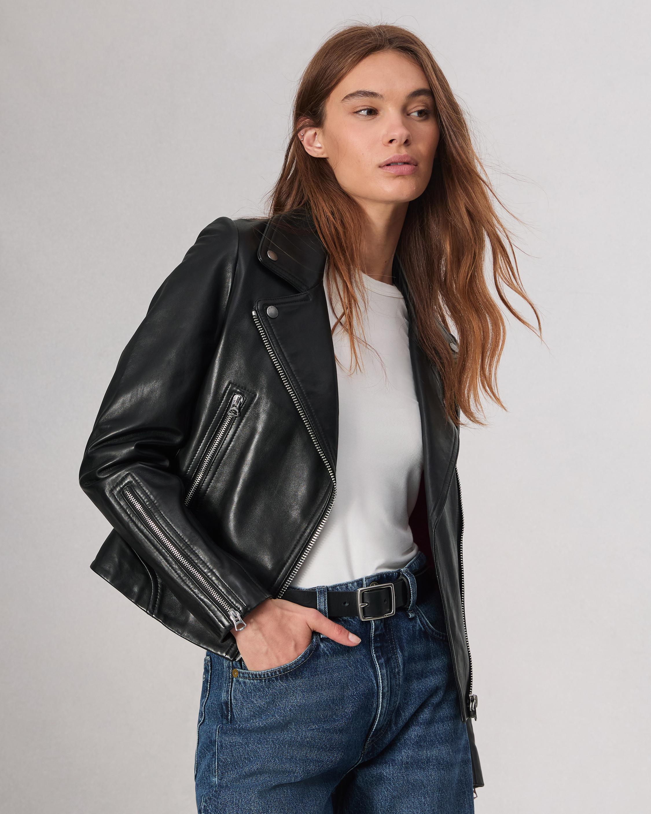 Mack Leather Moto Jacket for Women 