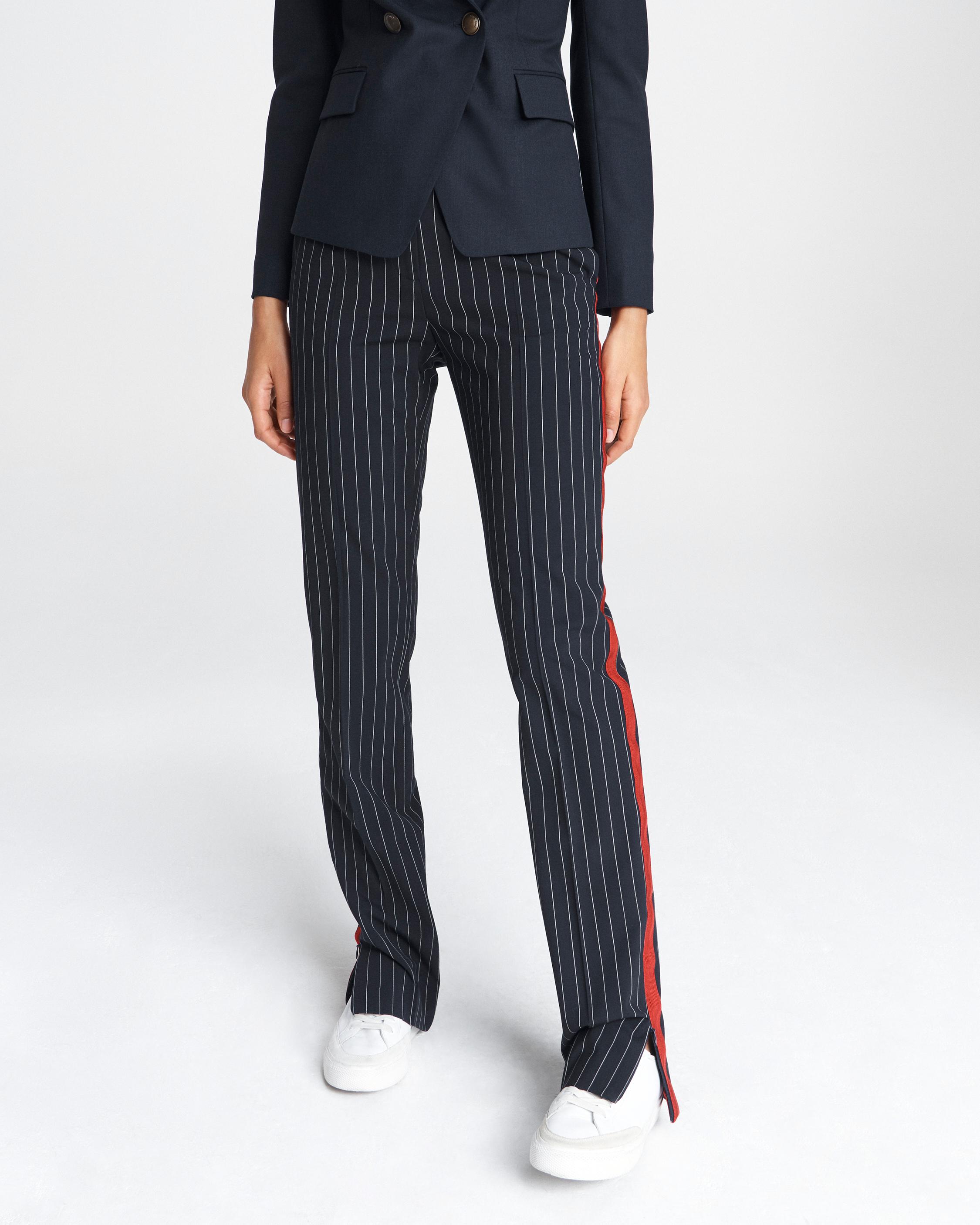 grey pinstripe pants womens