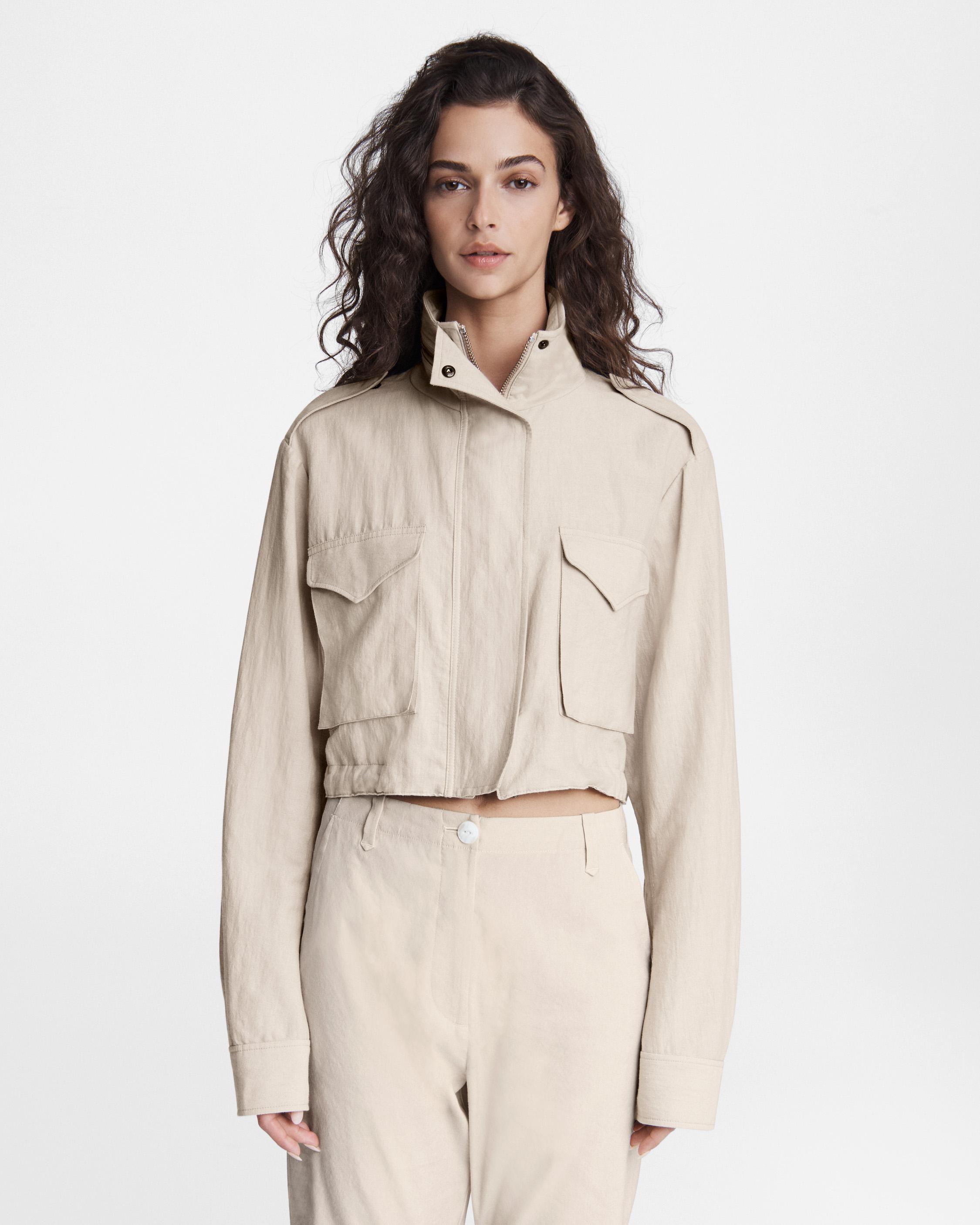 M65 Cropped Linen Blend Field Jacket Women Coats & Jackets rag & bone