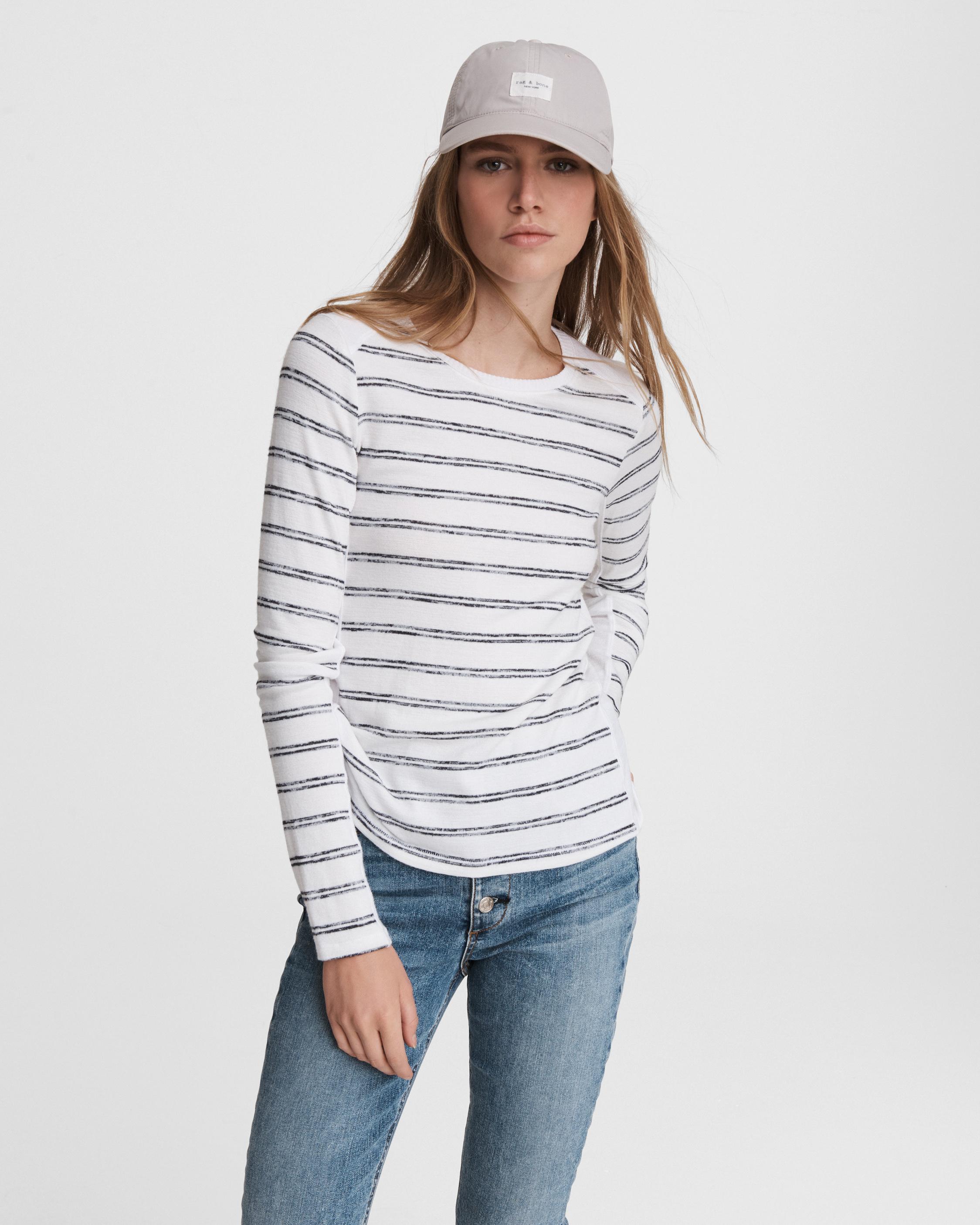 The Knit Summer Striped Long Sleeve | Women Tops & Tees | rag & bone