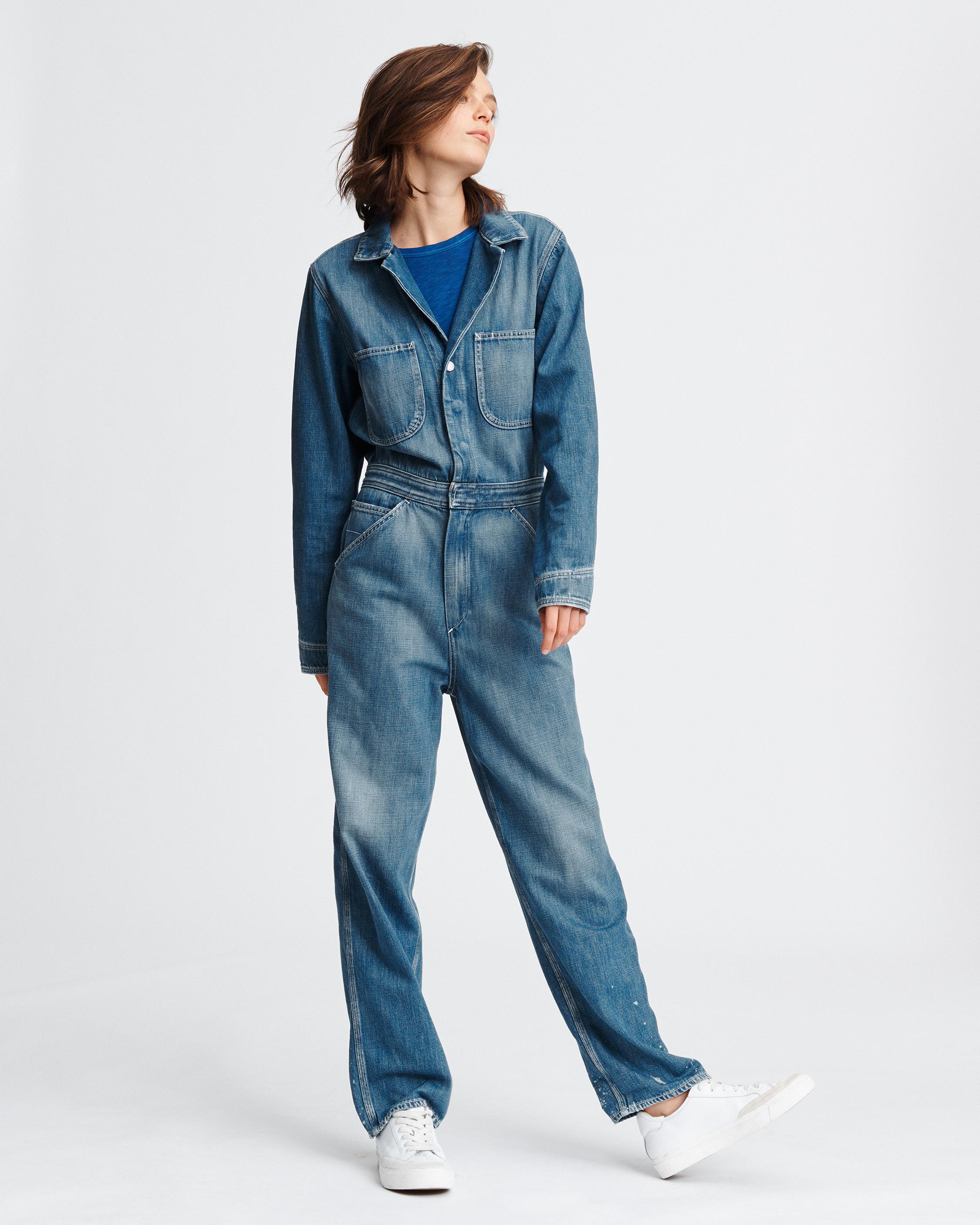 denim boiler jumpsuit