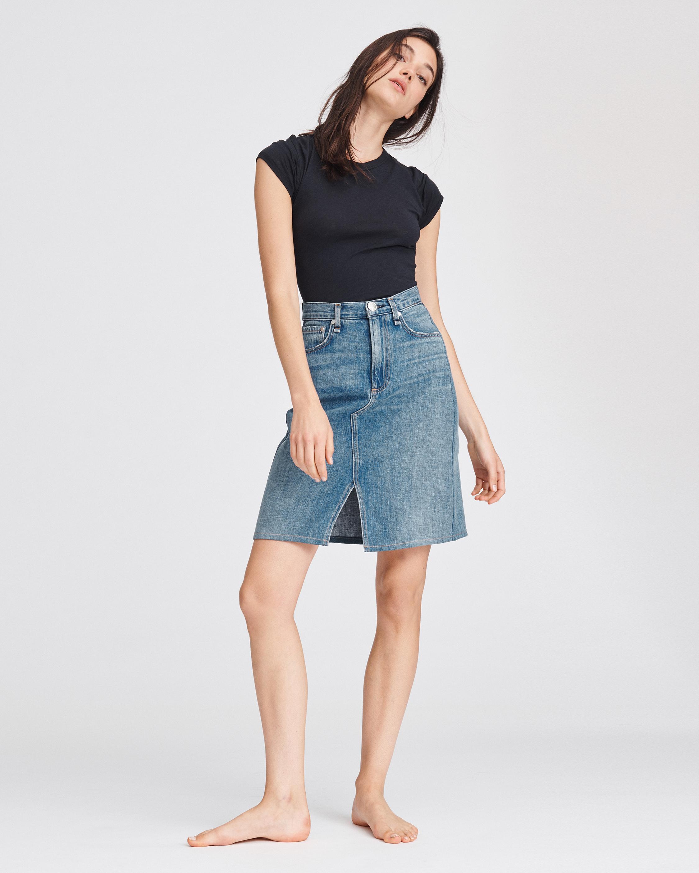 rag and bone denim skirt