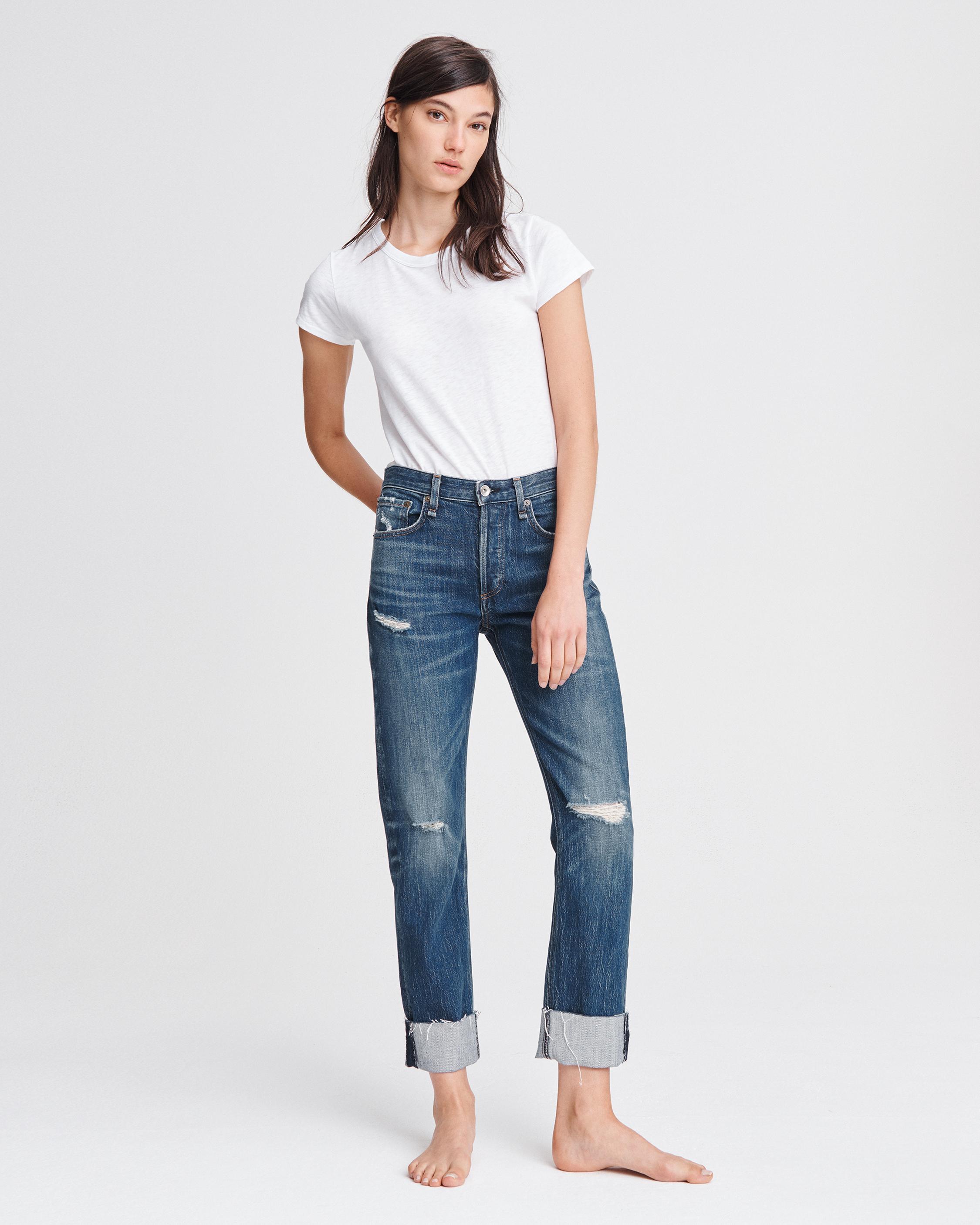 mid rise boyfriend jeans