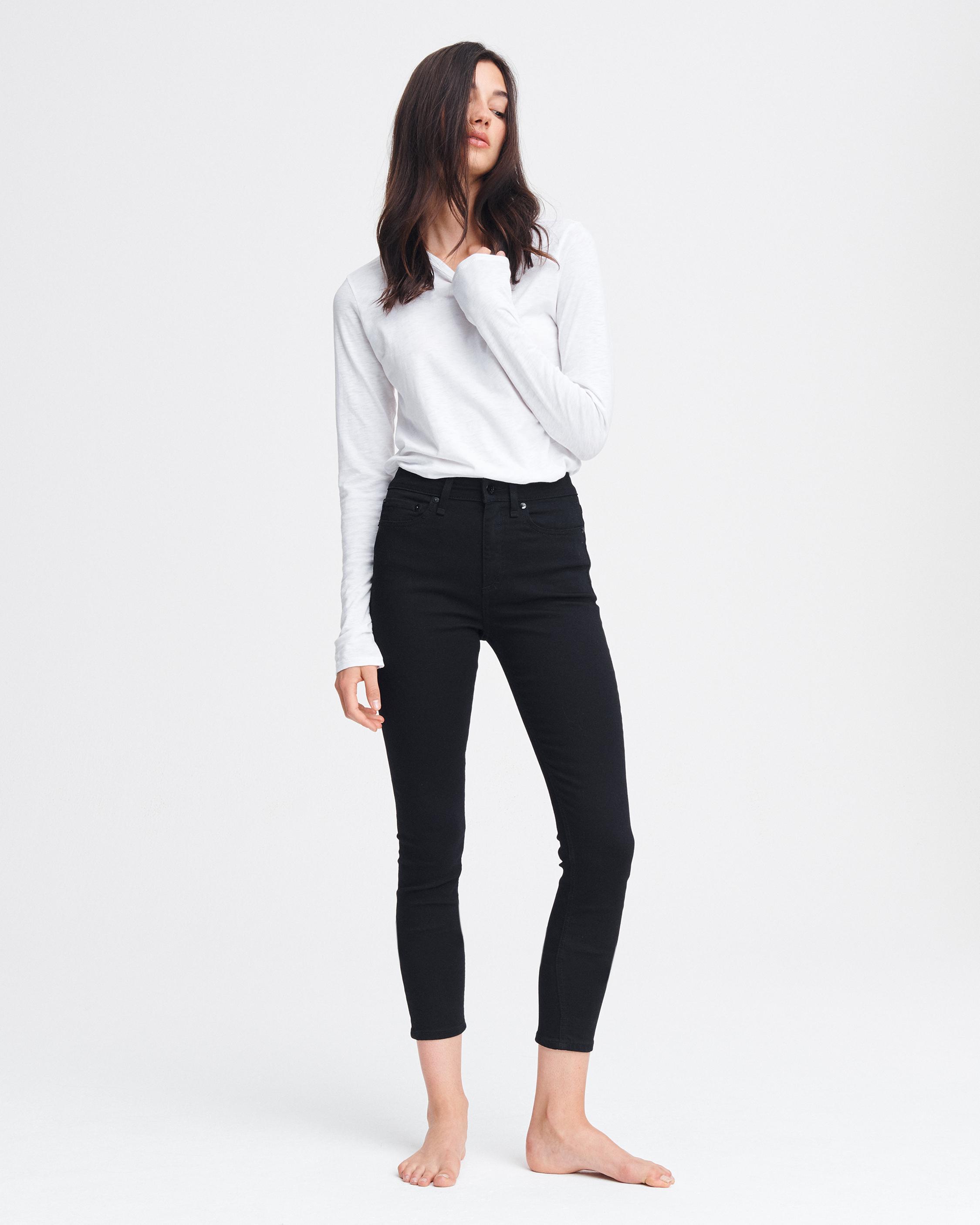 rag and bone high rise skinny black