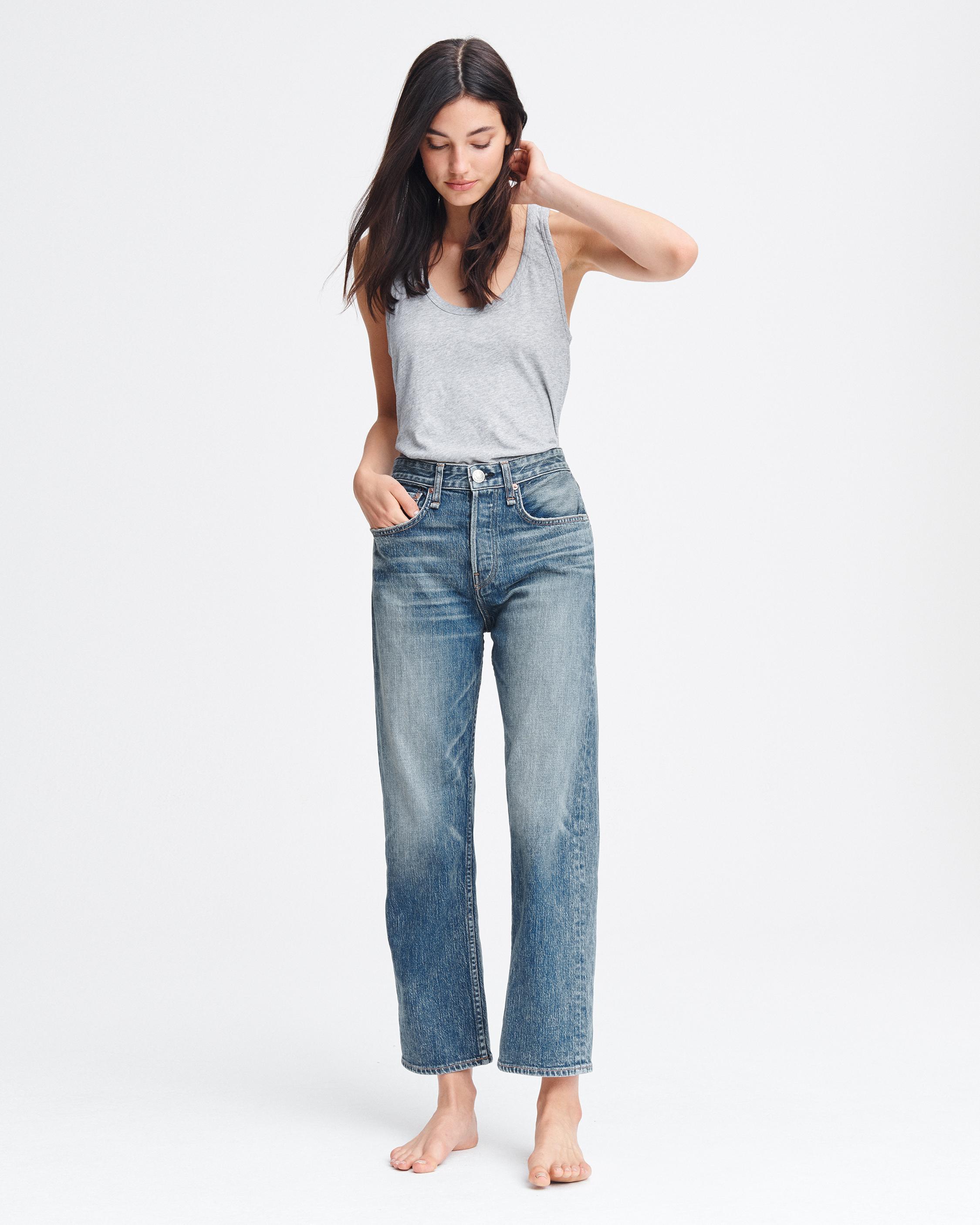 Maya High-Rise Ankle Straight Leg Jeans 