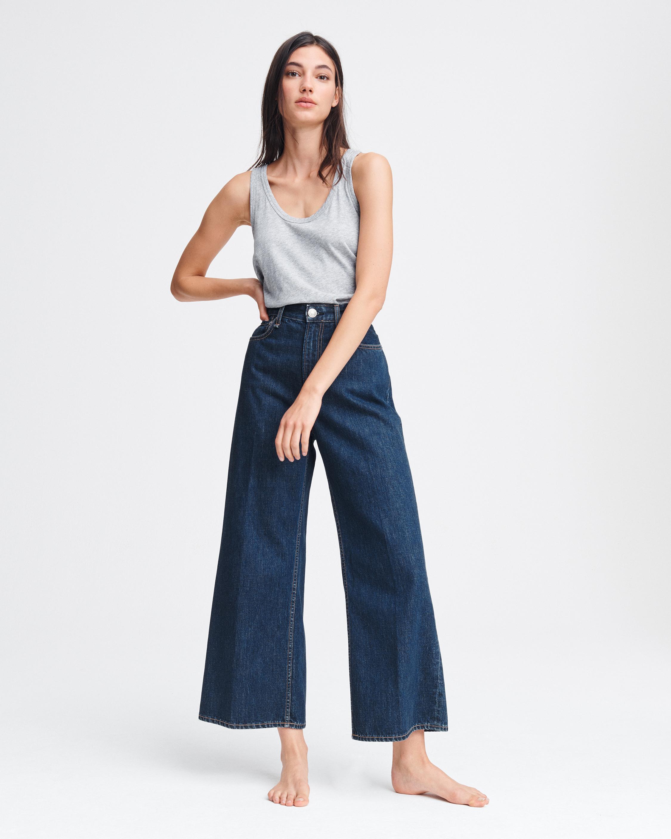 high rise jeans wide leg