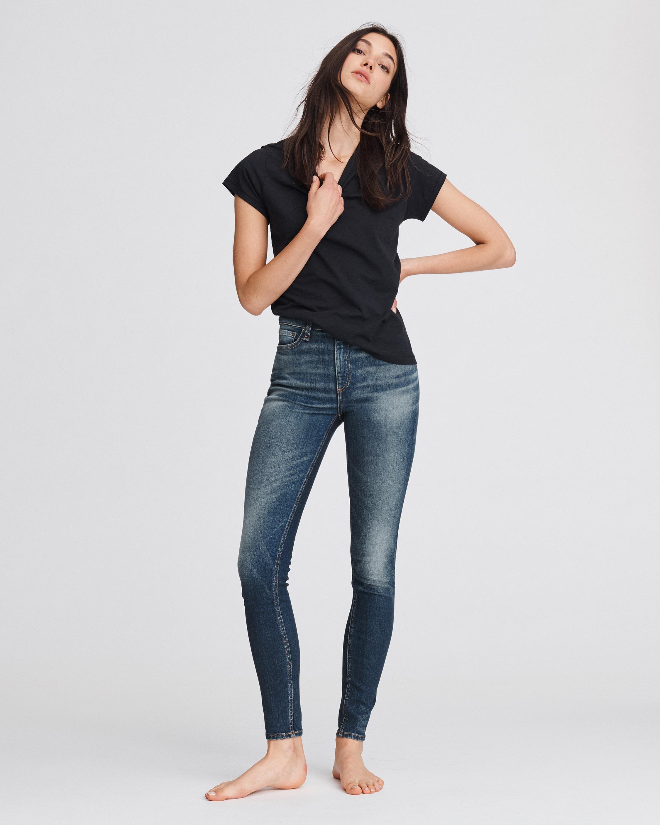Nina High-Rise Ankle Skinny Jeans in Irving | rag & bone