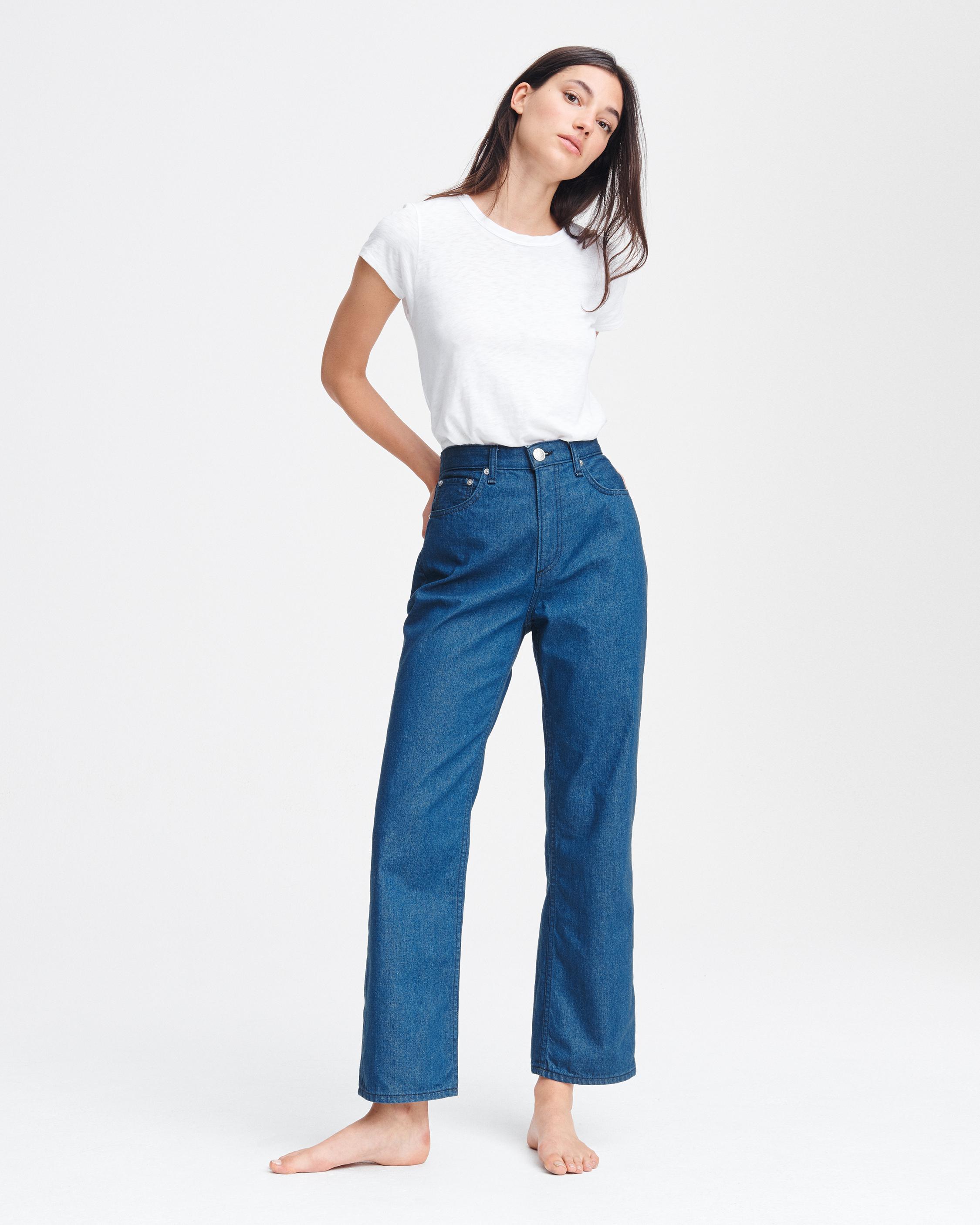 super high rise straight leg jeans