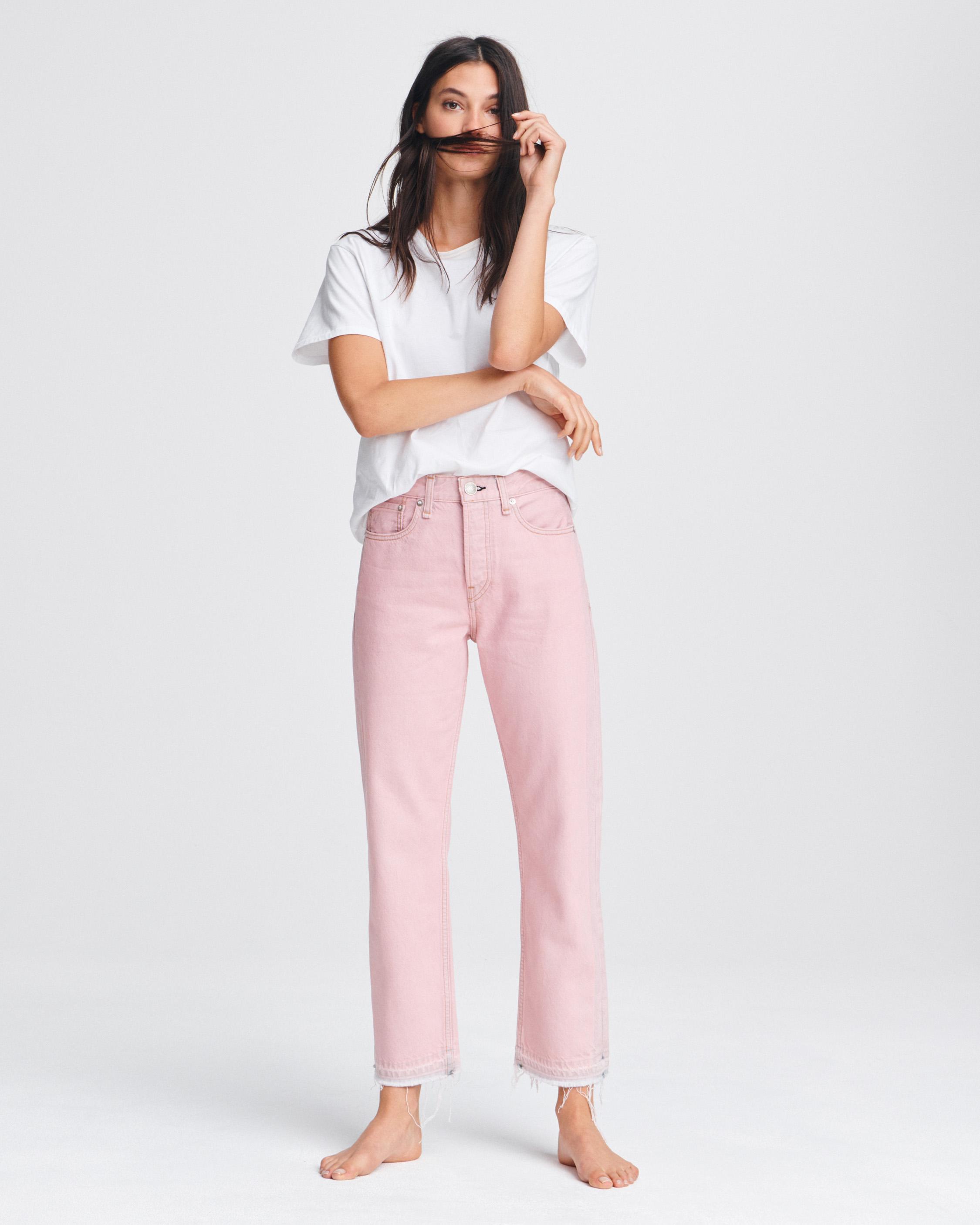 rag and bone pink jeans