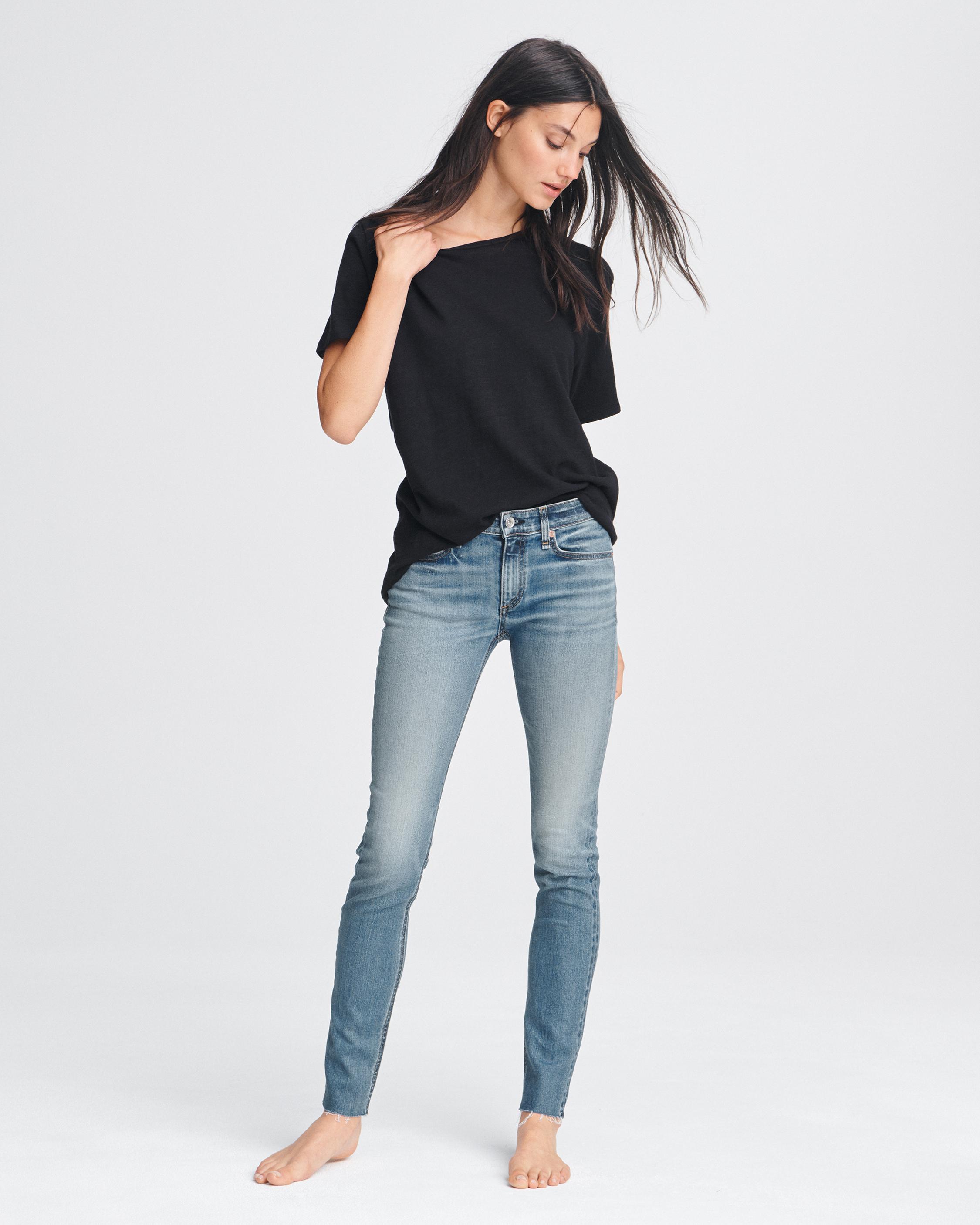 rag and bone mid rise skinny jeans