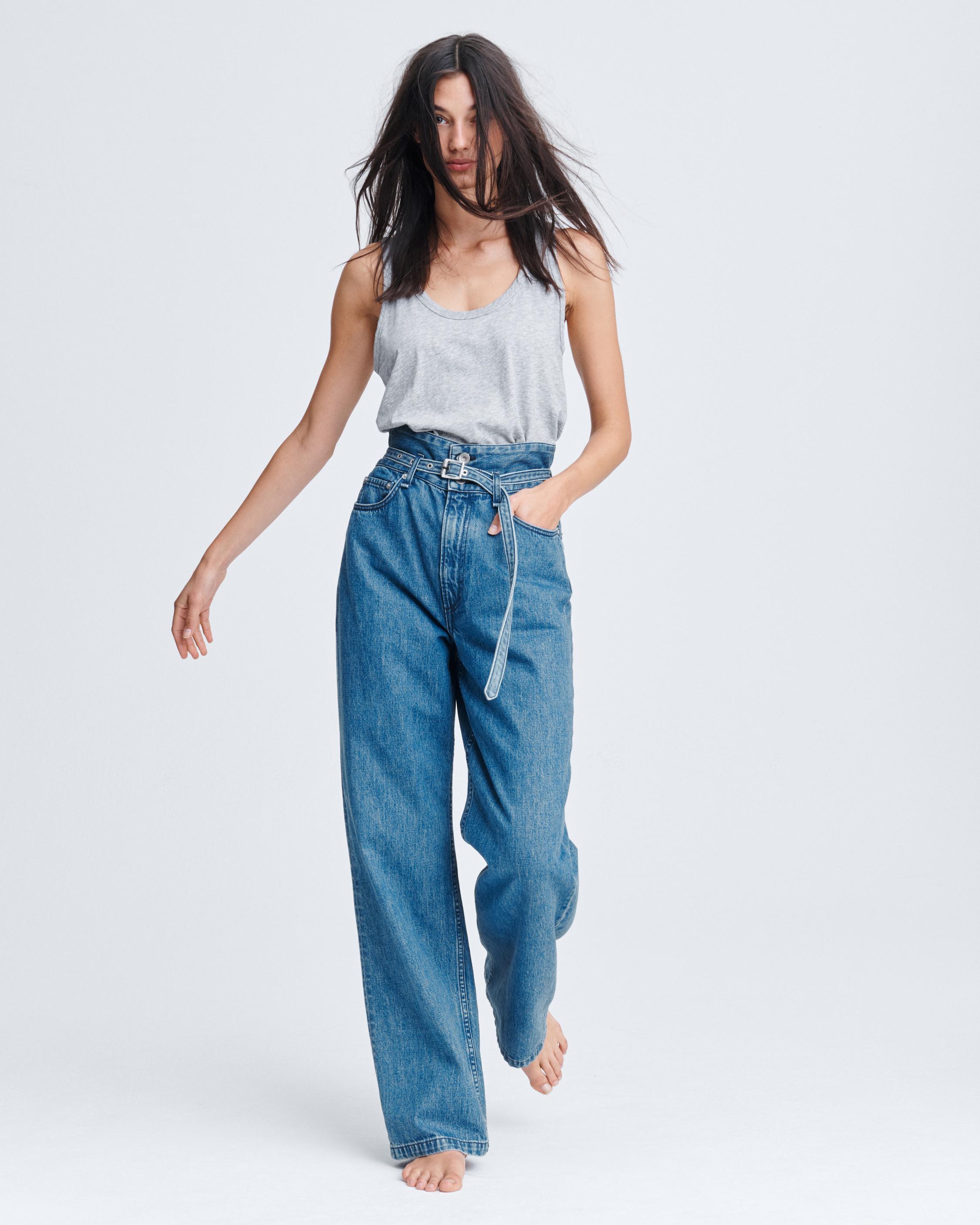 denim paperbag jeans