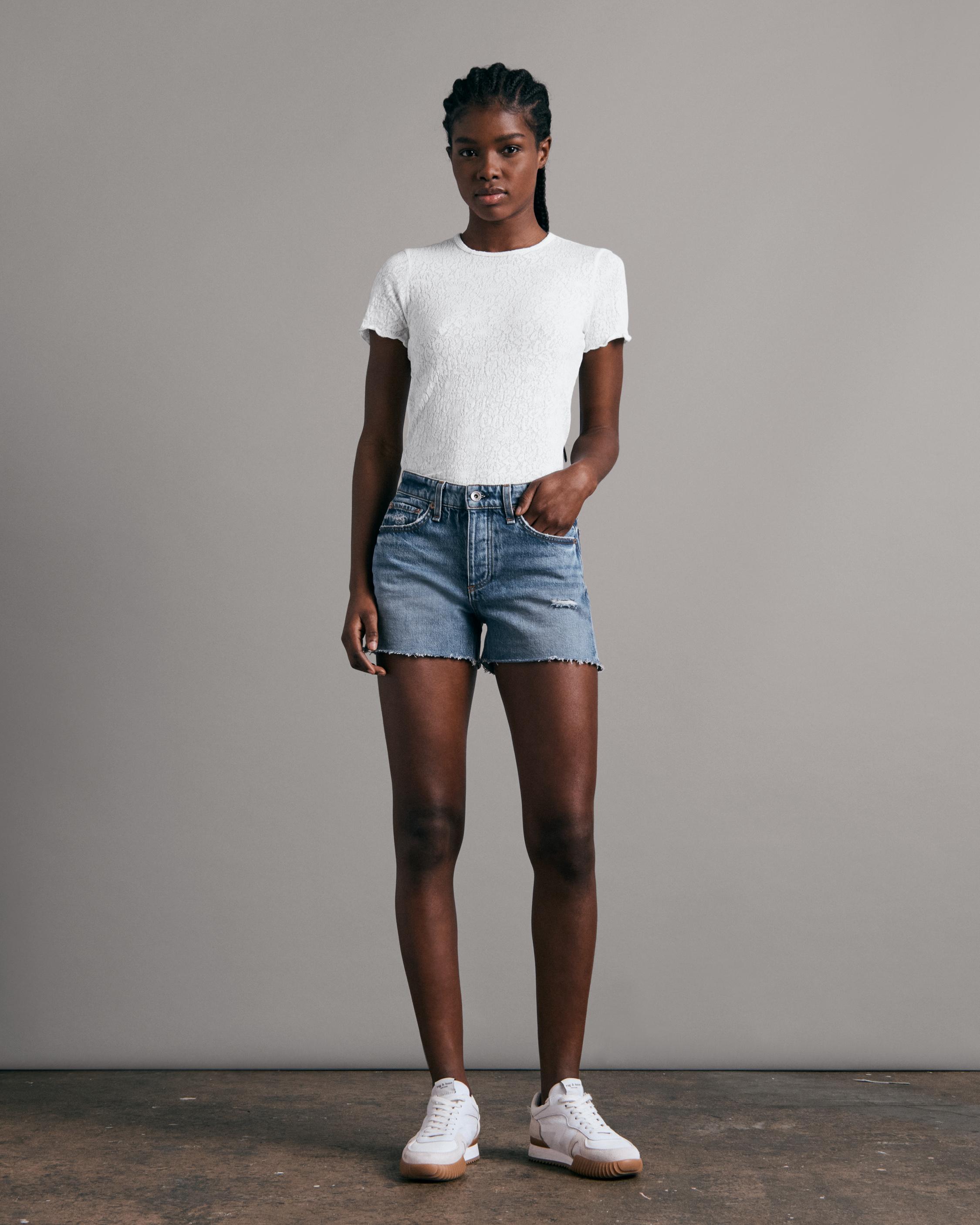 low rise short jeans