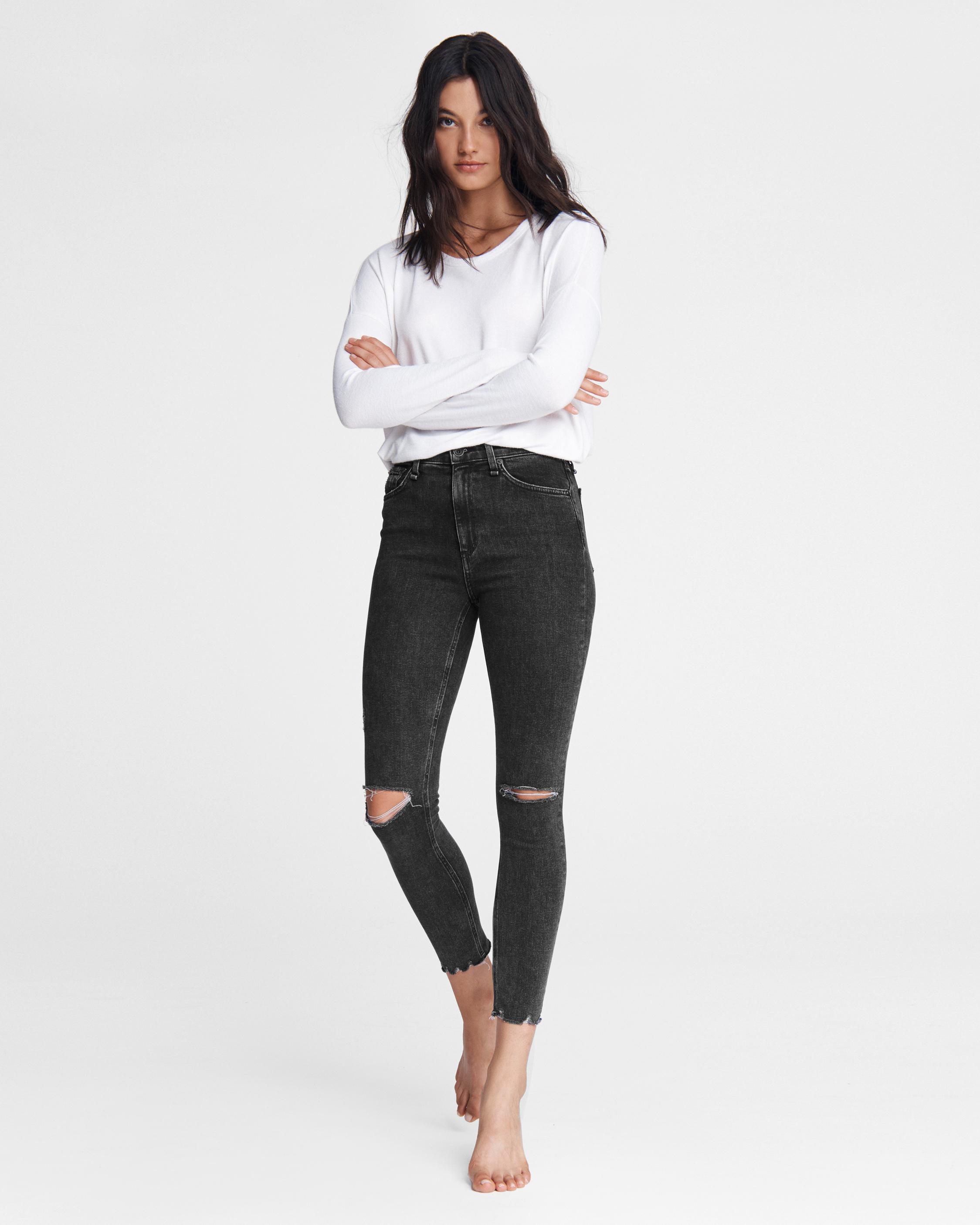 skinny washed black jeans
