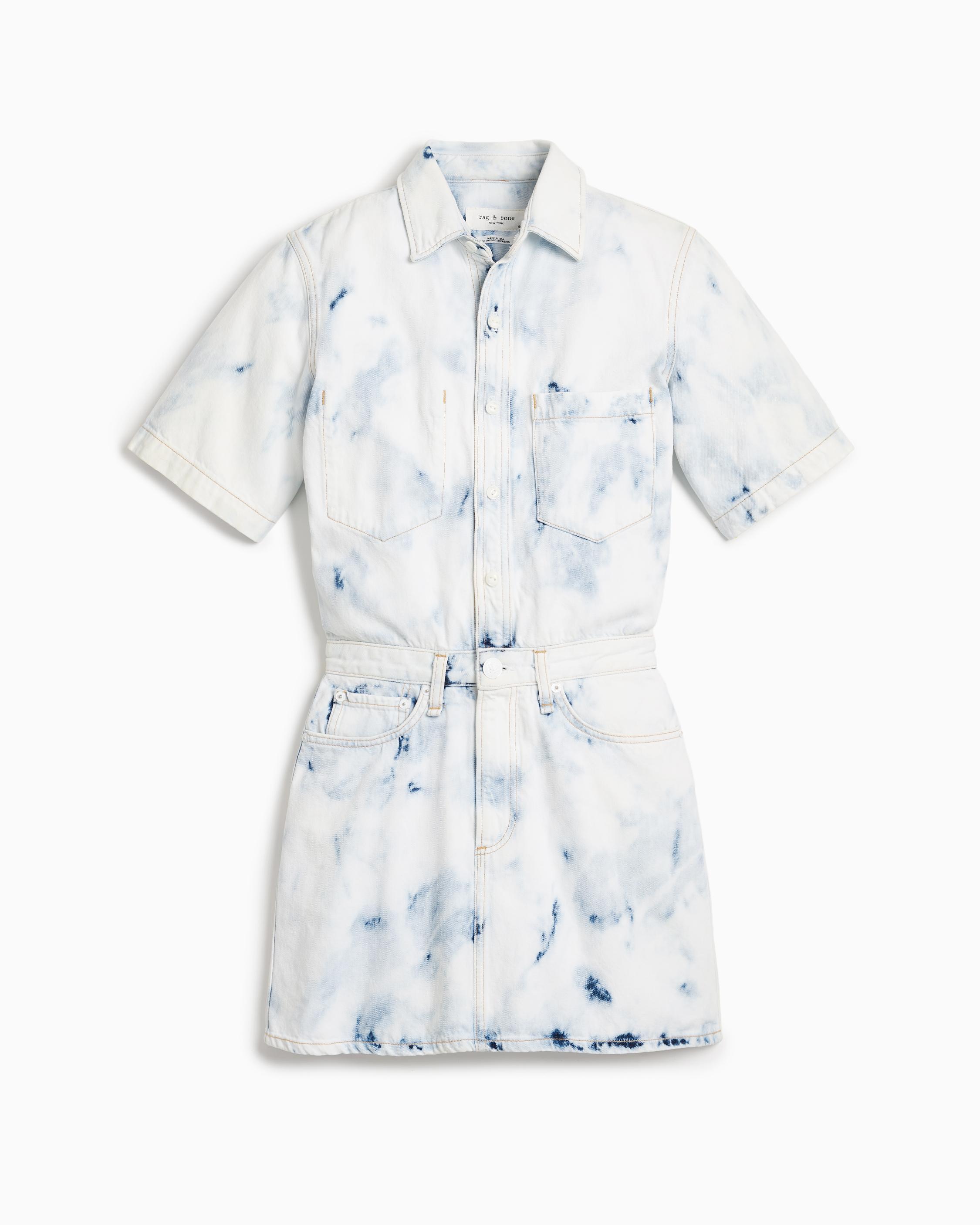 oasis denim button dress
