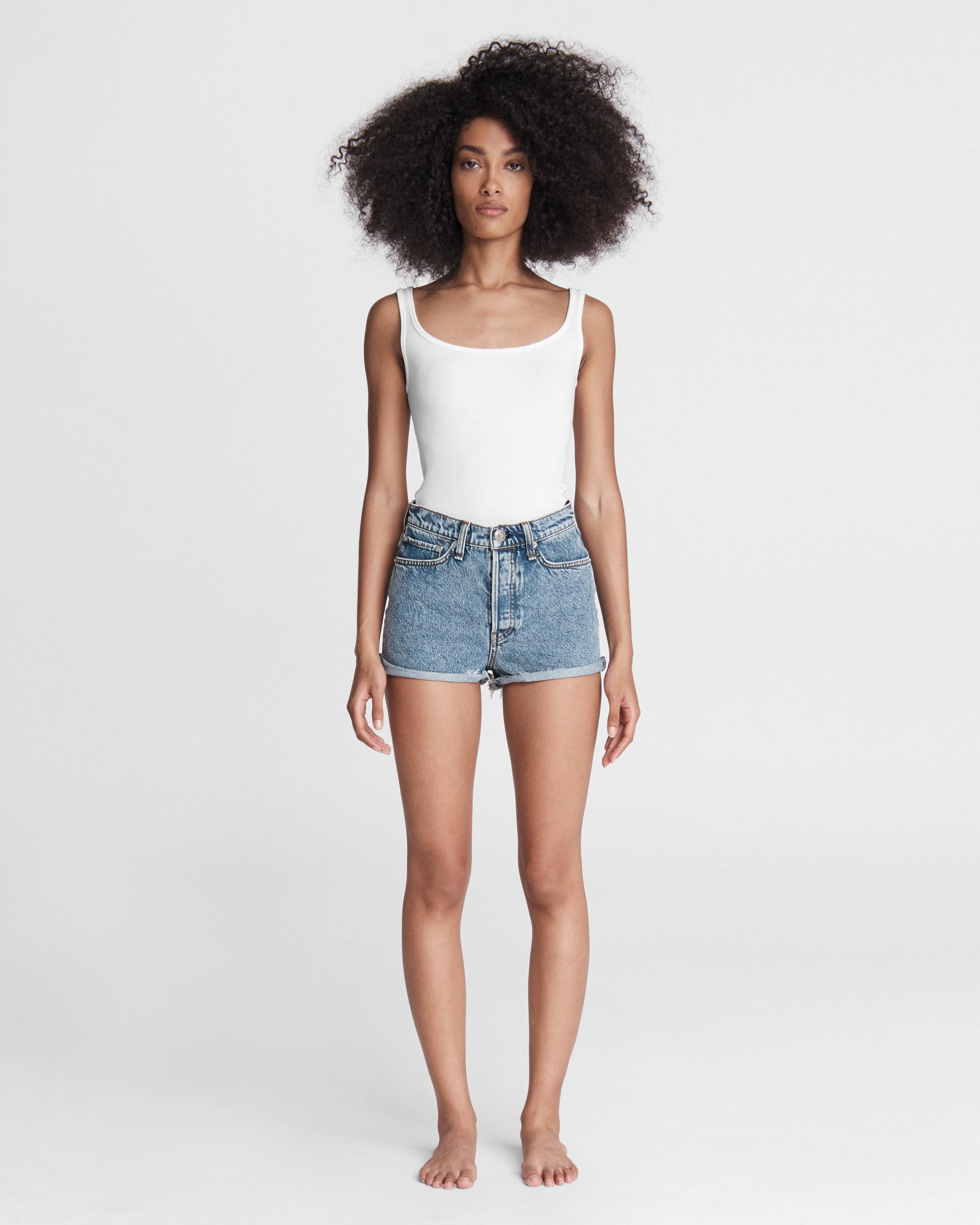 Maya High-rise Shorty Short - Calypso | Women Pants & Shorts | rag & bone