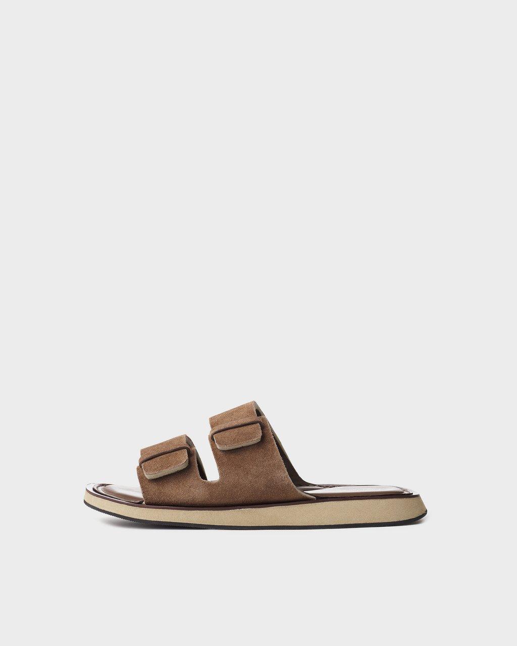 Parker Slide - Suede and Sheep Nappa