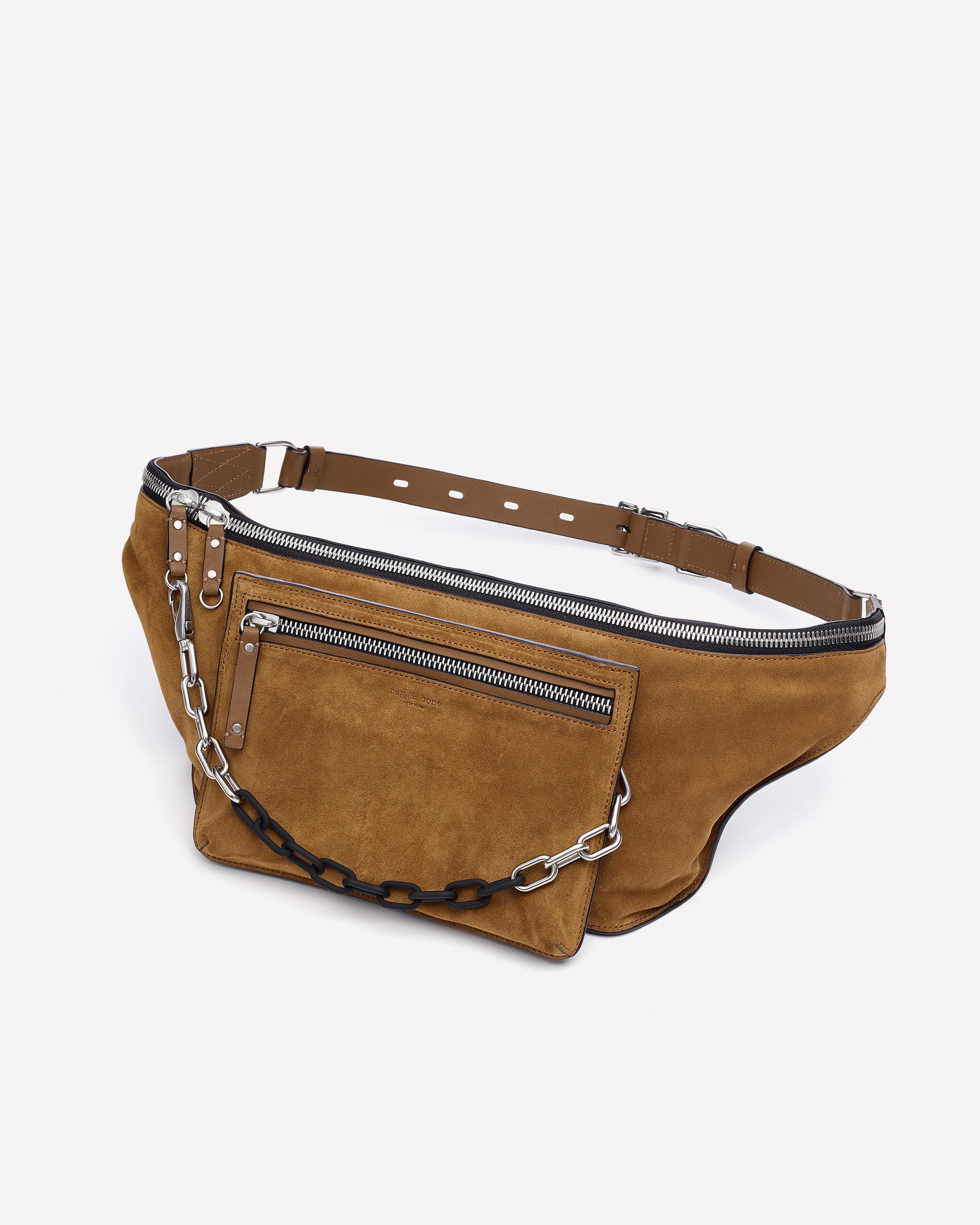 suede fanny pack