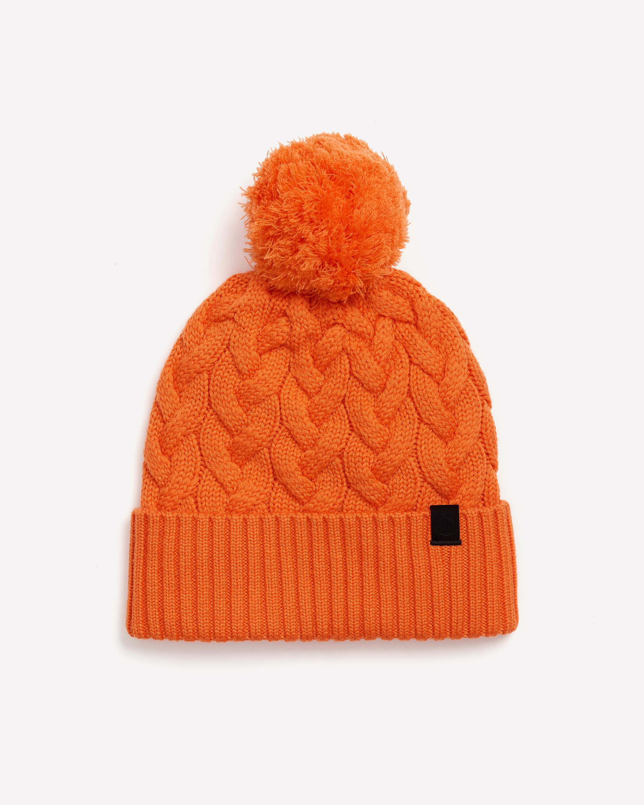 The Aran Cable Knit Beanie with Pompom 
