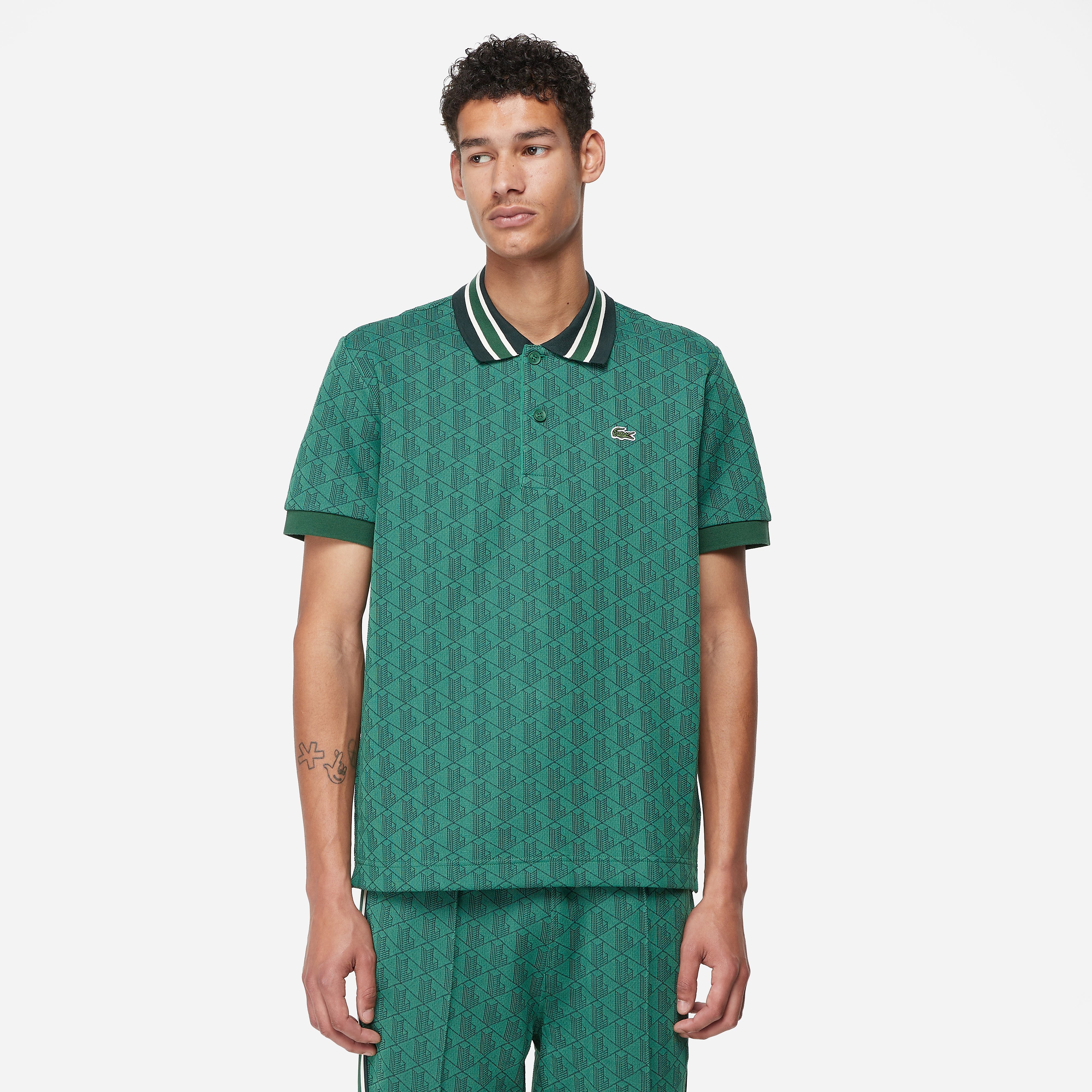 Lacoste Monogram Polo Shirt, Green