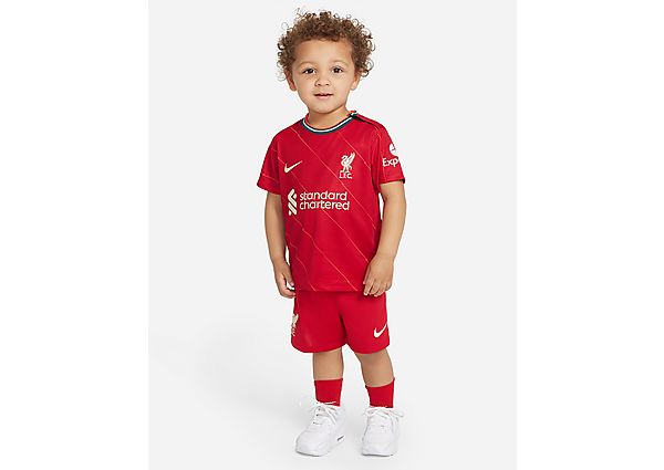 Nike conjunto Liverpool FC 2021/22 1. ª equipación para bebé, Gym Red/Bright Crimson/Fossil