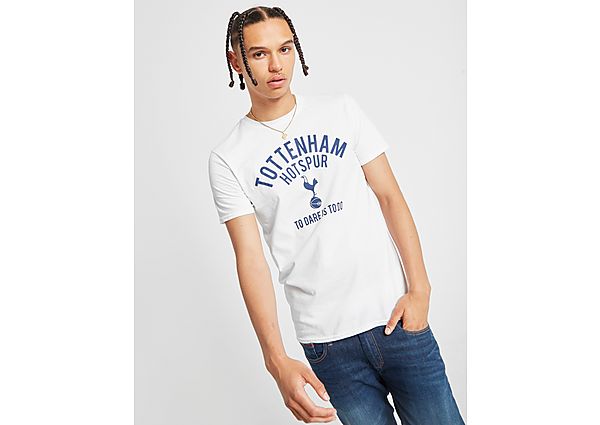 Official Team Tottenham Hotspur FC 'To Dare Is To Do' T-Shirt - White/Navy - Mens, White/Navy