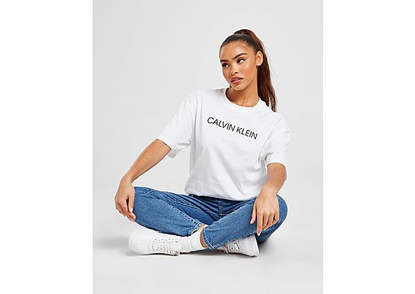 Calvin Klein Core Boyfriend T-Shirt - White - Womens, White