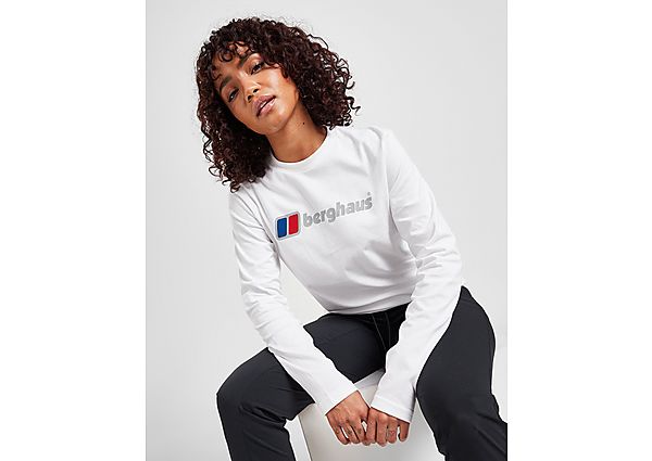 Berghaus Long Sleeve Logo T-Shirt - White - Womens, White