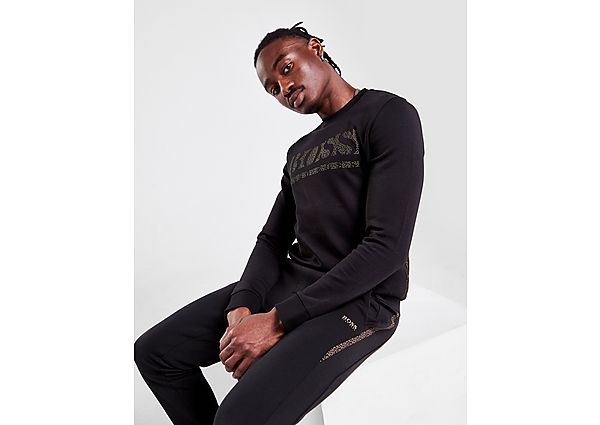 BOSS Salbo Pixel Sweatshirt - Black - Mens, Black