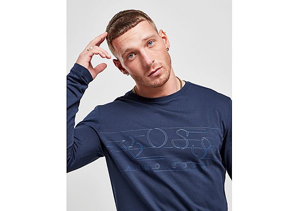 BOSS Long Sleeve T-Shirt - Blue - Mens, Blue