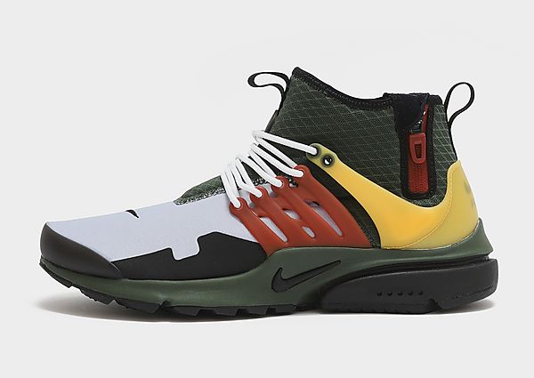 Nike Air Presto Mid Utility - Carbon Green/Ghost/Pollen/Black/Red - Mens, Carbon Green/Ghost/Pollen/Black/Red