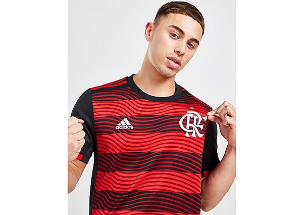 adidas CR Flamengo 2022/23 Home Shirt - Red / Black/Black - Mens, Red / Black/Black