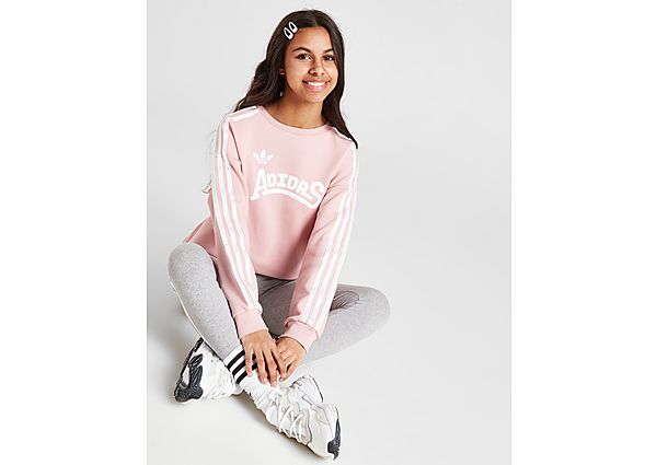 Adidas Originals Girls' Graphic Crew Sweatshirt Junior - Pink, Pink